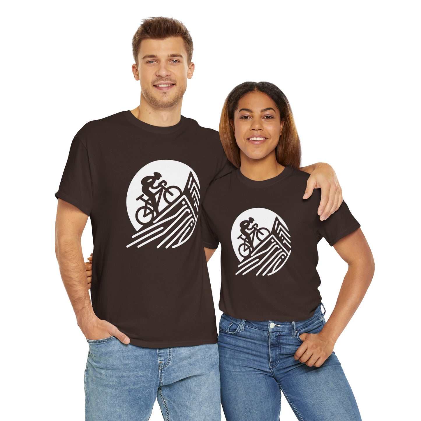 Unisex Heavy Cotton Tee, para amantes del ciclismo, amantes de bicicletas, ropa de ciclismo, camisetas de ciclismo de montaña, ropa de ciclismo, amantes de la bicicleta