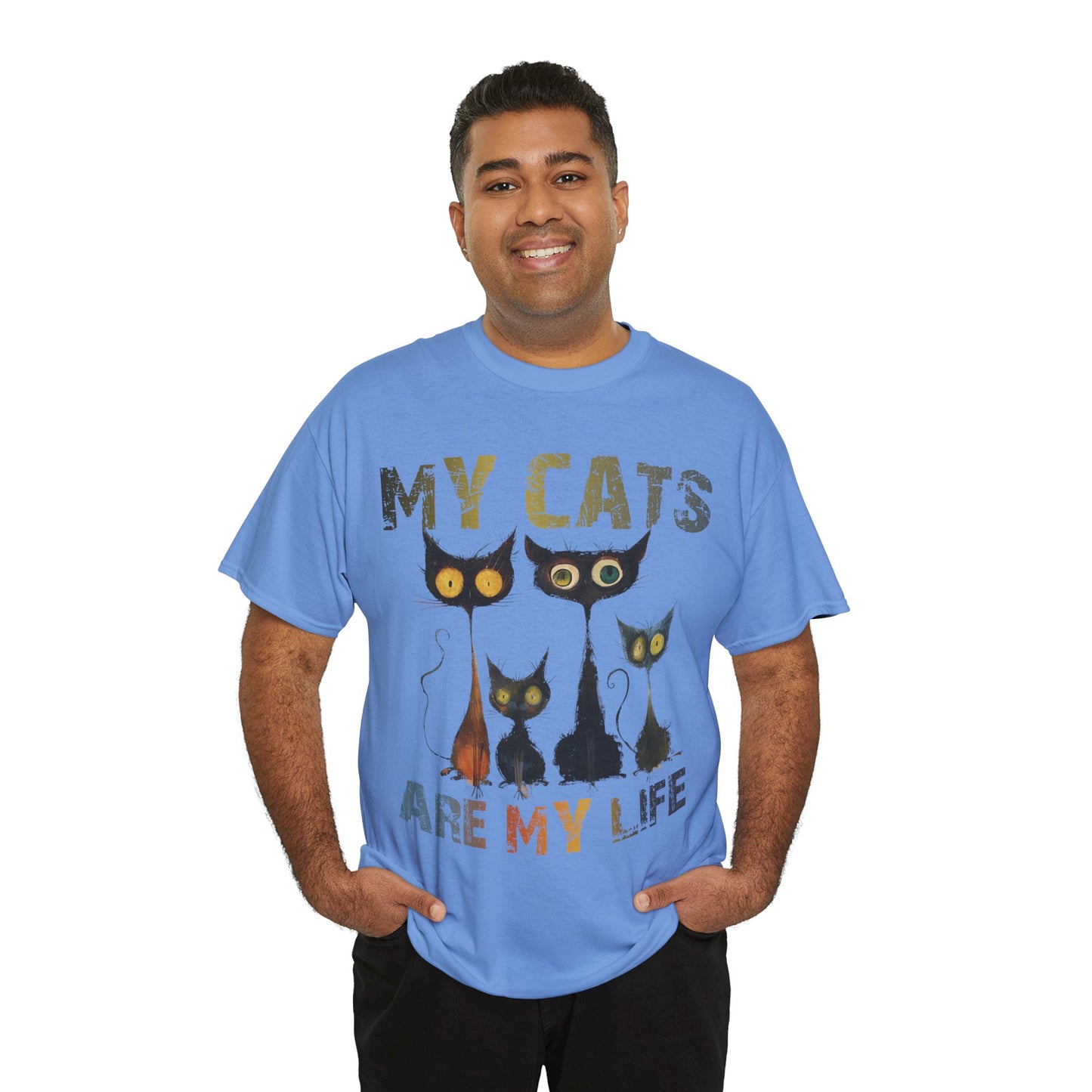 My Cats Unisex Tee, Natural Casual Gift for Him or Her, Cat Lover Tshirt, Funny Animal Shirt, Unisex Cotton Tee