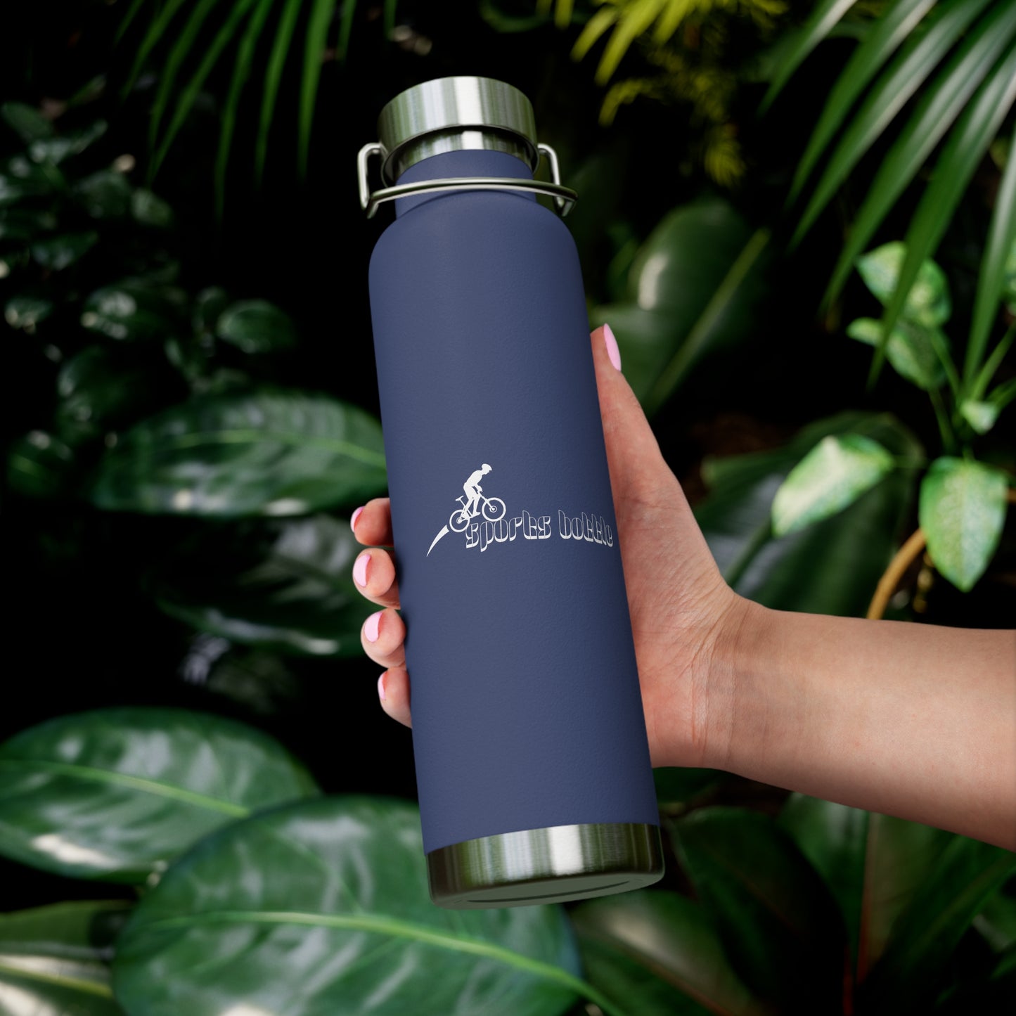 "SPORTS BOTTLE" - Copper Vacuum Insulated Bottle, 22oz, Gift for Him or Her, Sports, Cycling Lovers