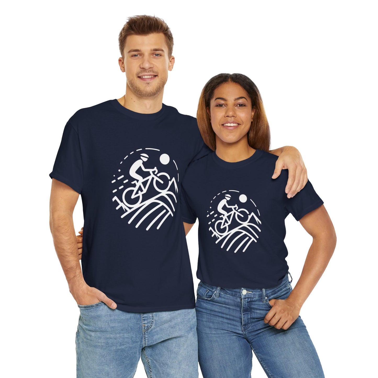 Unisex Heavy Cotton Tee, para amantes del ciclismo, amantes de bicicletas, ropa de ciclismo, camisetas de ciclismo de montaña, ropa de ciclismo, amantes de la bicicleta