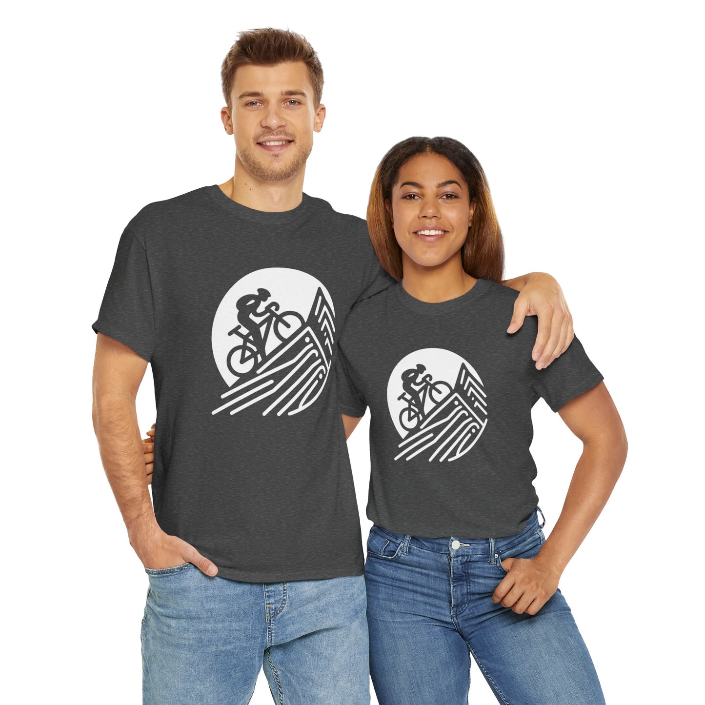 Unisex Heavy Cotton Tee, para amantes del ciclismo, amantes de bicicletas, ropa de ciclismo, camisetas de ciclismo de montaña, ropa de ciclismo, amantes de la bicicleta