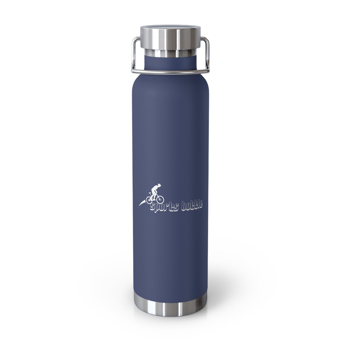 "SPORTS BOTTLE" - Copper Vacuum Insulated Bottle, 22oz, Gift for Him or Her, Sports, Cycling Lovers