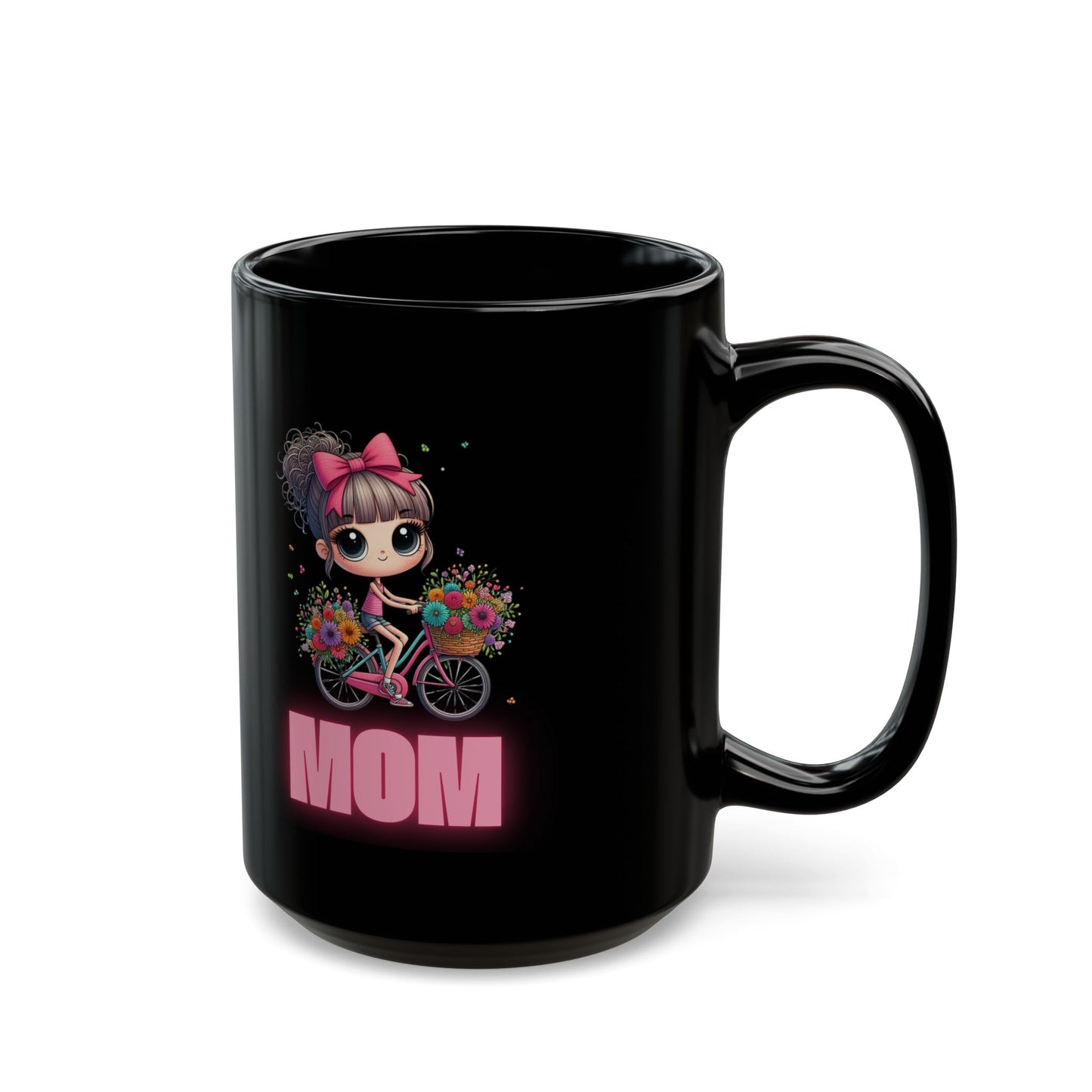 Black Mug (11oz, 15oz), Bike Mom Mug – Perfect for Cycling Enthusiasts