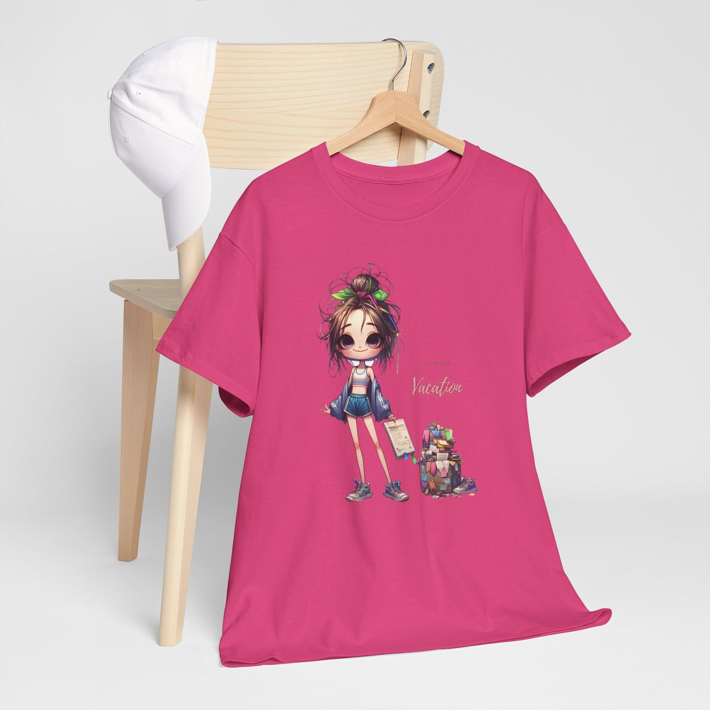 "En modo vacaciones" - Unisex Heavy Cotton Tee, Sporty, Casual, Gift, For Her, Camiseta de Vacaciones,