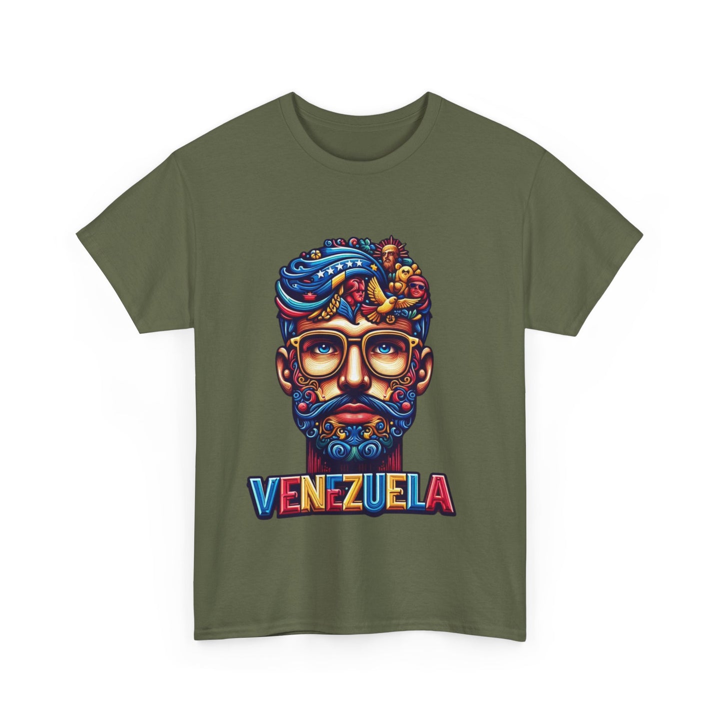 Unisex Heavy Cotton Tee, Colección Camisetas Venezuela Unisex – Serie Adultos, Camiseta Orgullo Venezolano – Retro y Clásica, edicion especial Venezuela