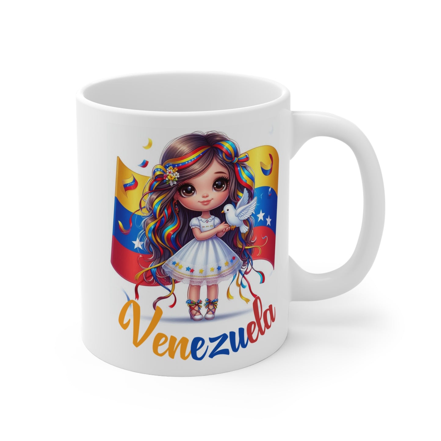 Ceramic Mugs (11oz\15oz\20oz), Ceramic Mugs (11oz\15oz\20oz), para las personas amantes de Venezuela o para los venezolanos migrantes de su pais, con banderas de Venezuela