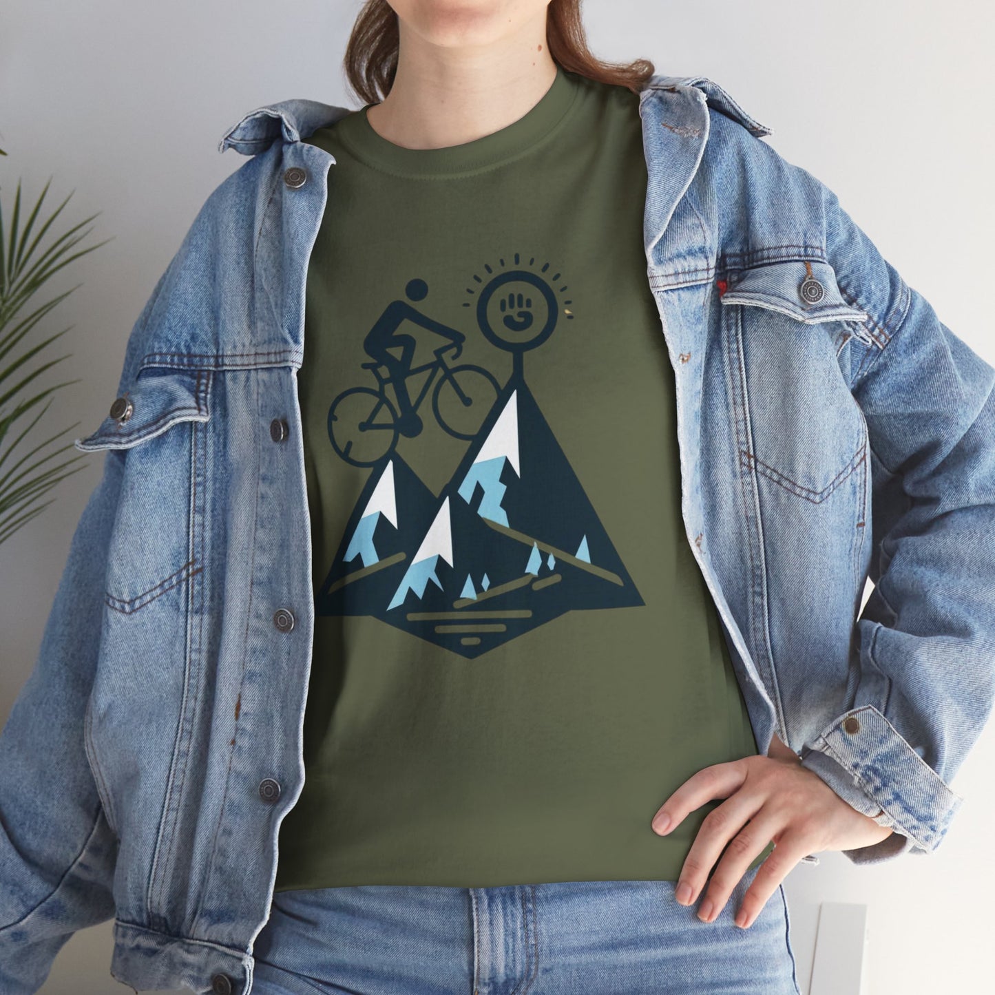 Unisex Heavy Cotton Tee, para amantes del ciclismo, amantes de bicicletas, ropa de ciclismo, camisetas de ciclismo de montaña, ropa de ciclismo, amantes de la bicicleta