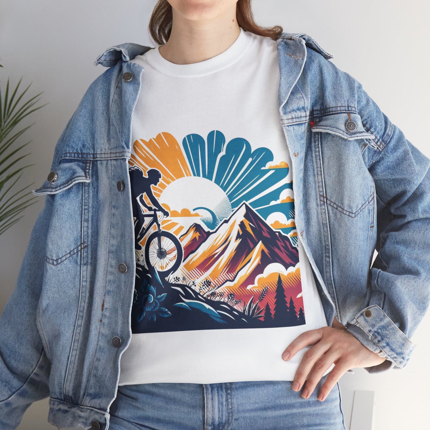 Unisex Heavy Cotton Tee, para amantes del ciclismo, amantes de bicicletas, ropa de ciclismo, camisetas de ciclismo de montaña, ropa de ciclismo, amantes de la bicicleta