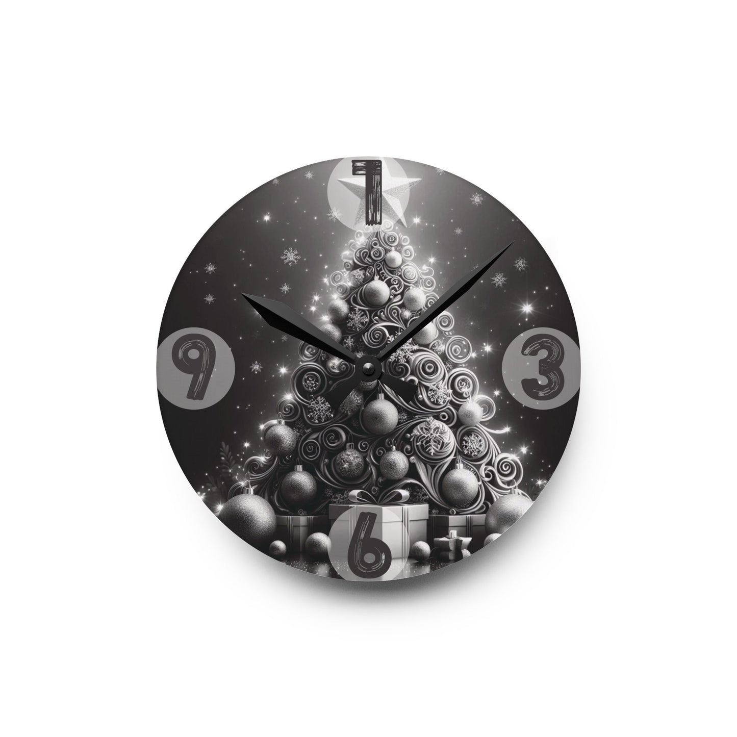 Reloj Navidad" - Acrylic Wall Clock, Christmas Decor, Gift, Home Decoration