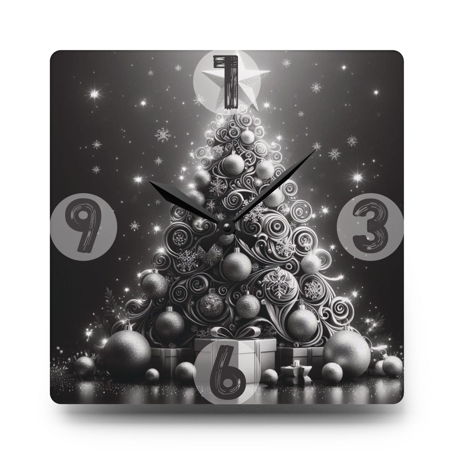 Reloj Navidad" - Acrylic Wall Clock, Christmas Decor, Gift, Home Decoration