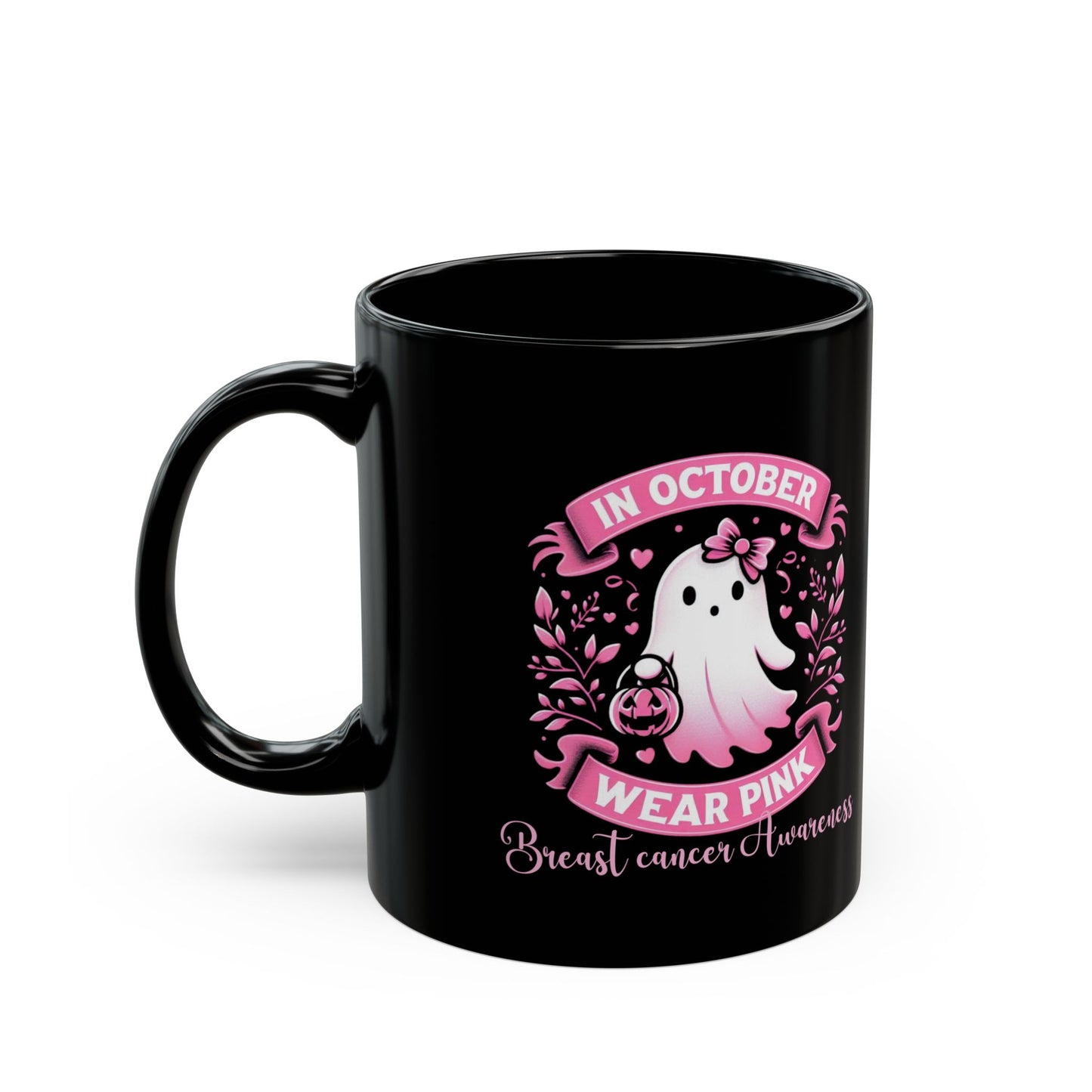 Black Mug (11oz, 15oz), Breast Cancer Awareness Mugs - Inspirational Quotes and Designs