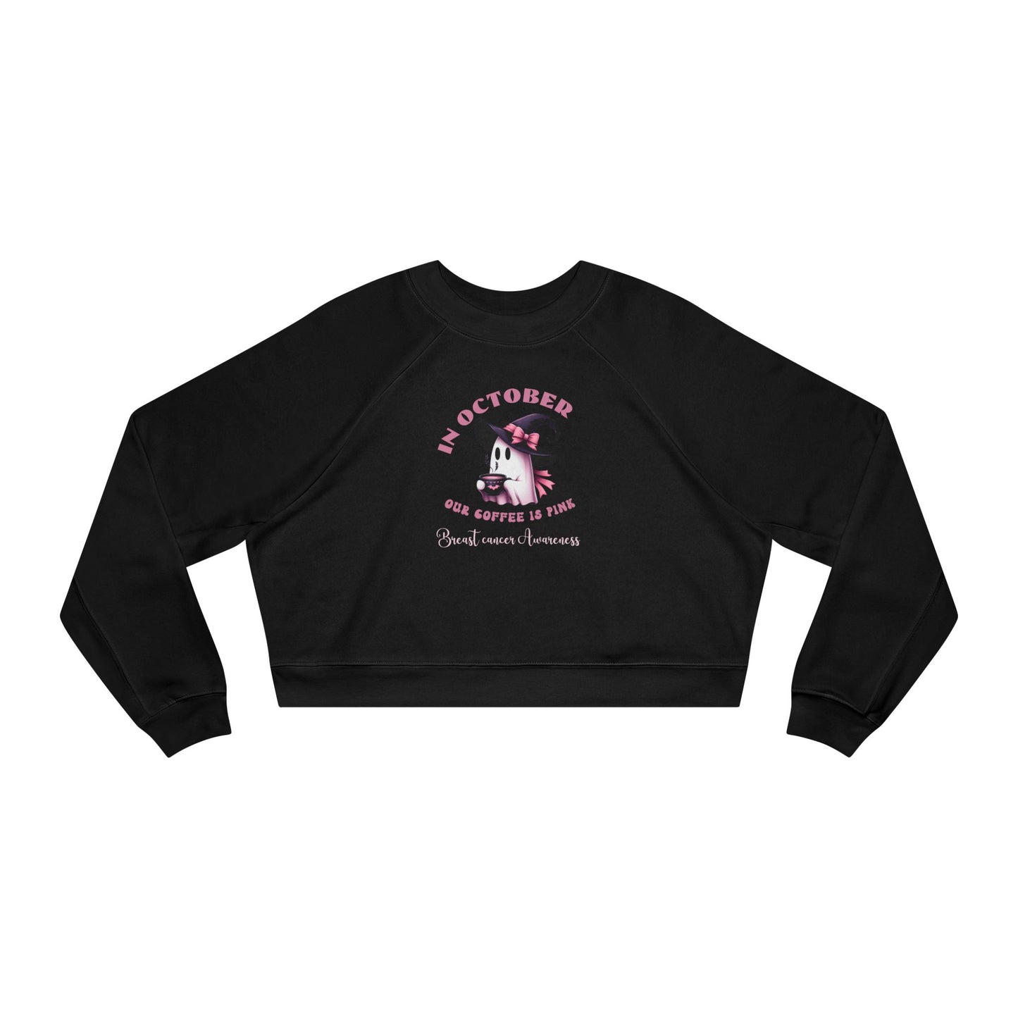 Cropped Sweatshirt Breast Cancer Awareness October Pink Pullover