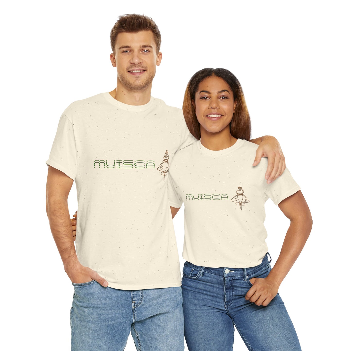 "CULTURA MUISCA" - Unisex Heavy Cotton Tee, Sporty, Casual, Gift, For Him or Her.