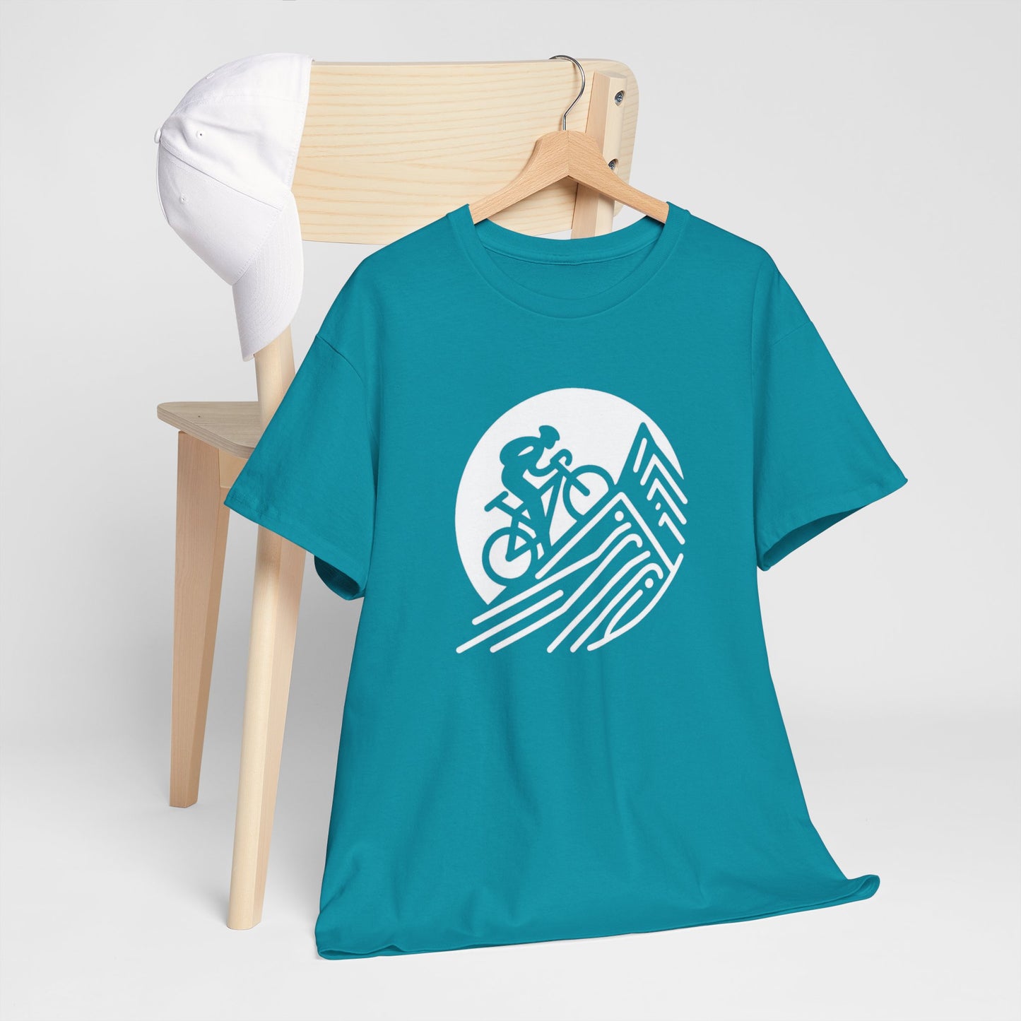 Unisex Heavy Cotton Tee, para amantes del ciclismo, amantes de bicicletas, ropa de ciclismo, camisetas de ciclismo de montaña, ropa de ciclismo, amantes de la bicicleta