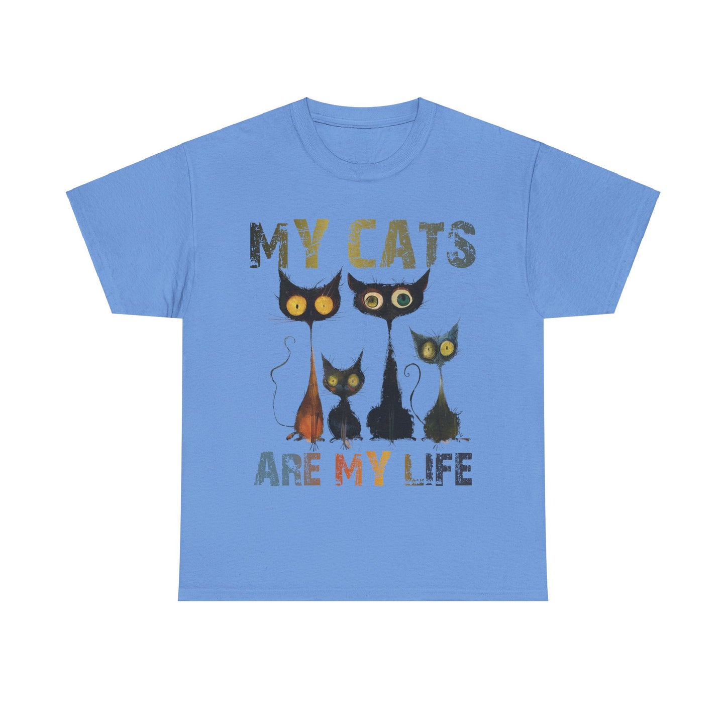 My Cats Unisex Tee, Natural Casual Gift for Him or Her, Cat Lover Tshirt, Funny Animal Shirt, Unisex Cotton Tee