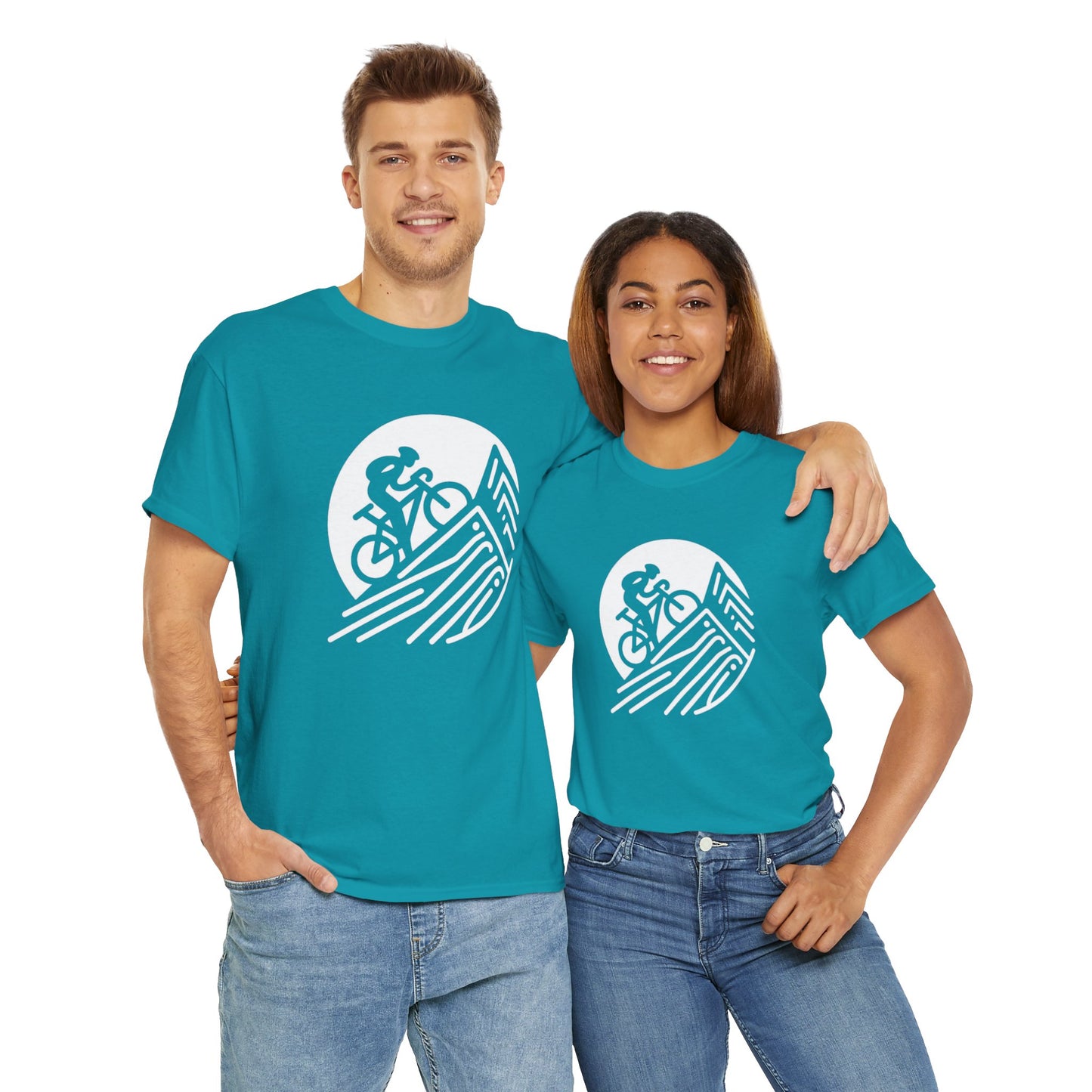 Unisex Heavy Cotton Tee, para amantes del ciclismo, amantes de bicicletas, ropa de ciclismo, camisetas de ciclismo de montaña, ropa de ciclismo, amantes de la bicicleta