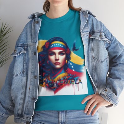 Unisex Heavy Cotton Tee, Colección Camisetas Venezuela Unisex – Serie Adultos, Camiseta Orgullo Venezolano – Retro y Clásica, edicion especial Venezuela