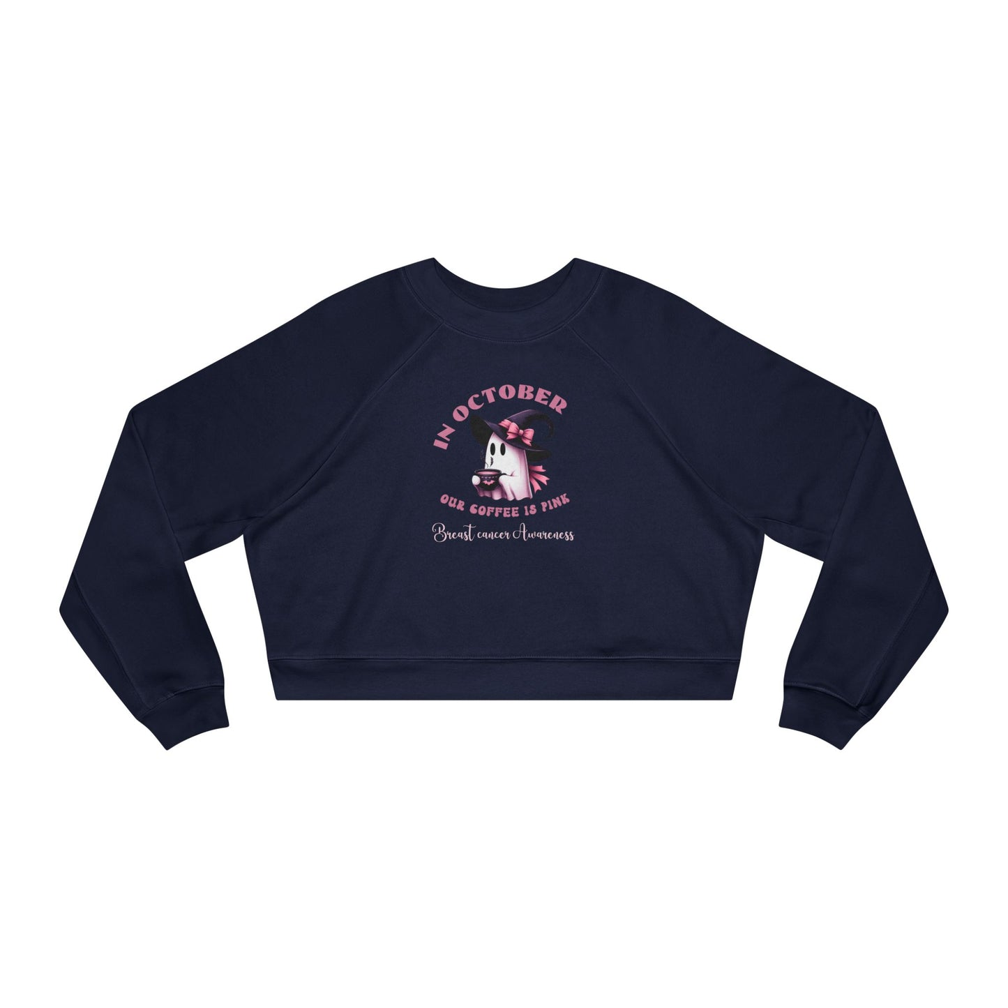 Cropped Sweatshirt Breast Cancer Awareness October Pink Pullover