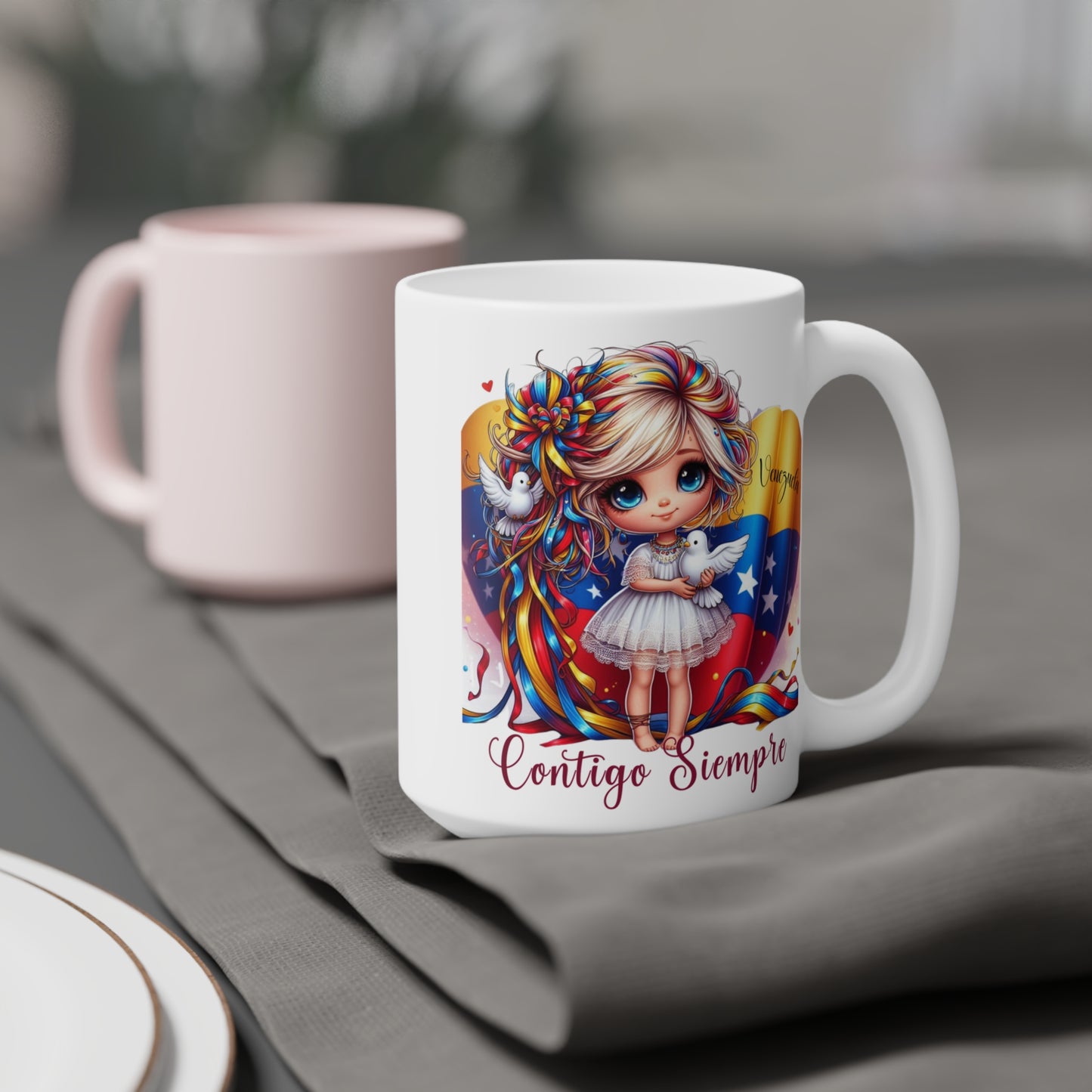 Ceramic Mugs (11oz\15oz\20oz), Ceramic Mugs (11oz\15oz\20oz), para las personas amantes de Venezuela o para los venezolanos migrantes de su pais, con banderas de Venezuela