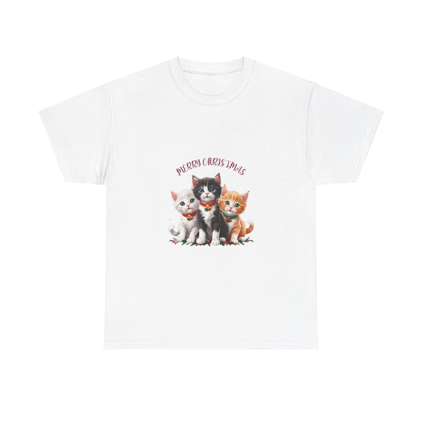 Unisex Heavy Cotton Tee - GATO NAVIDAD