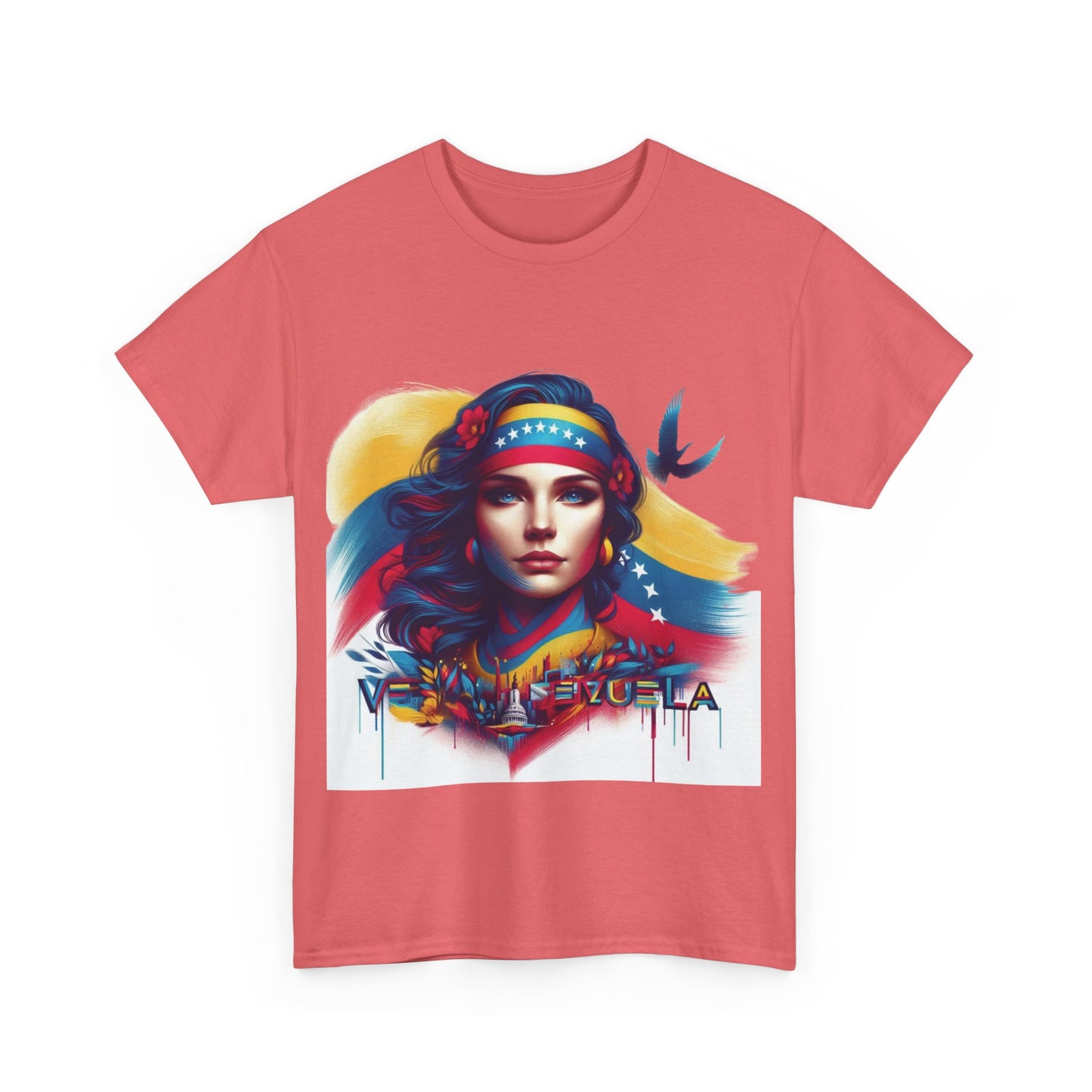 Unisex Heavy Cotton Tee, Colección Camisetas Venezuela Unisex – Serie Adultos, Camiseta Orgullo Venezolano – Retro y Clásica, edicion especial Venezuela