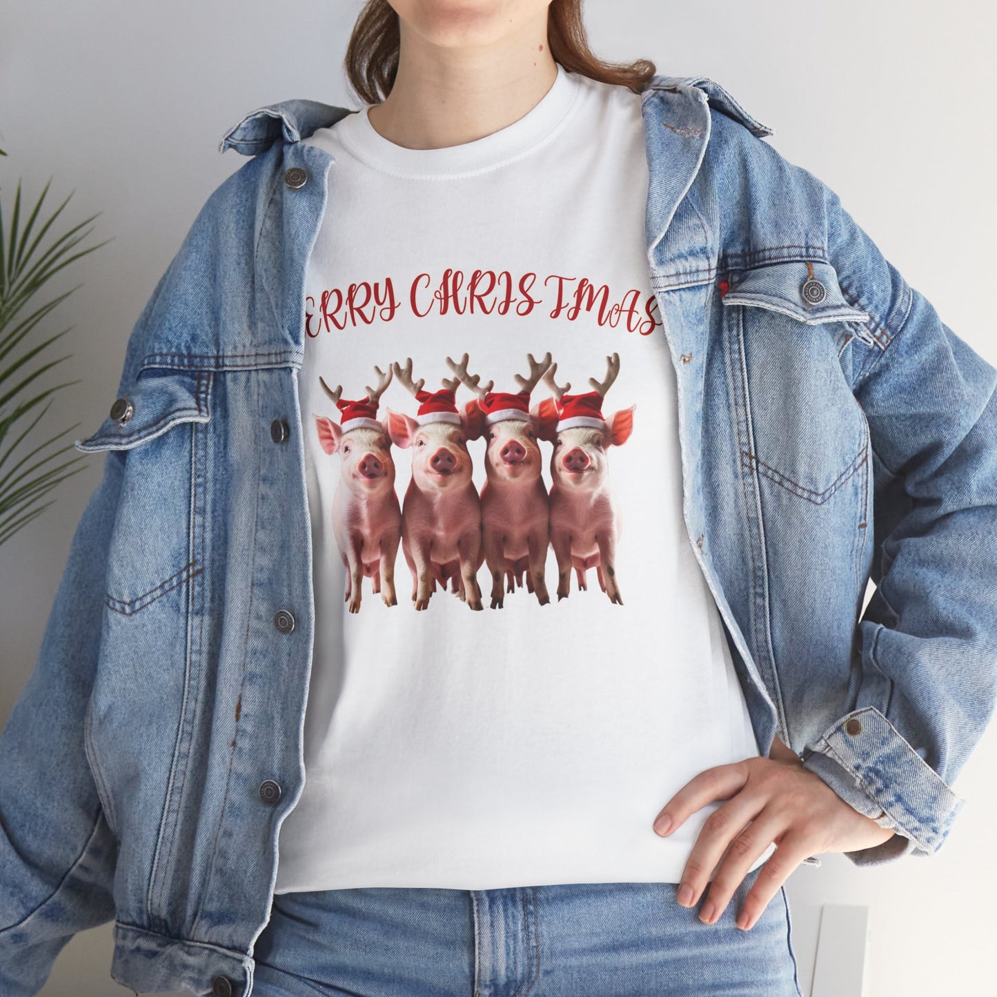 Unisex Heavy Cotton Tee - Cerdo Navidad