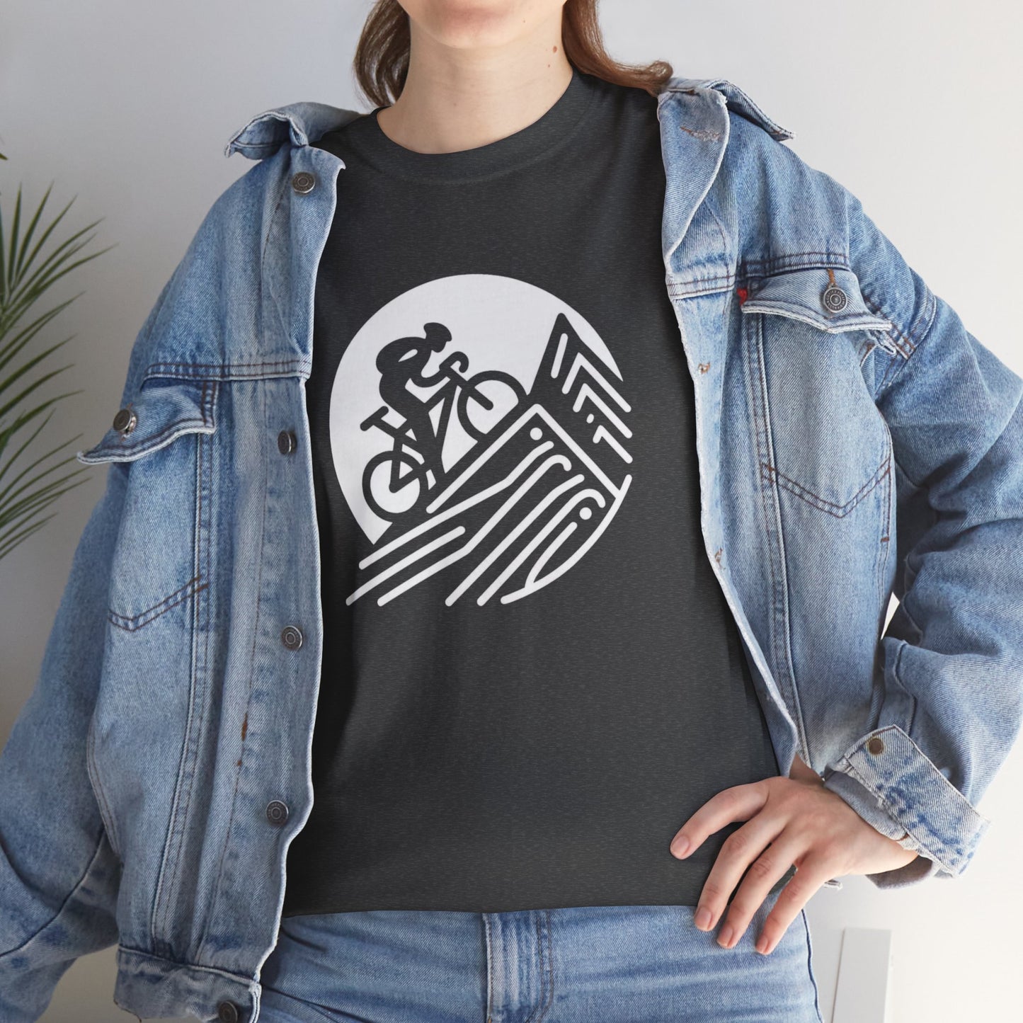 Unisex Heavy Cotton Tee, para amantes del ciclismo, amantes de bicicletas, ropa de ciclismo, camisetas de ciclismo de montaña, ropa de ciclismo, amantes de la bicicleta