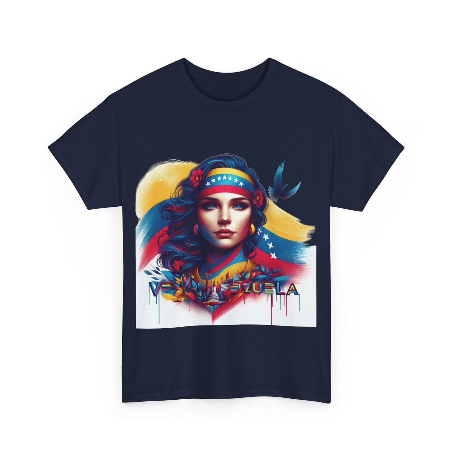 Unisex Heavy Cotton Tee, Colección Camisetas Venezuela Unisex – Serie Adultos, Camiseta Orgullo Venezolano – Retro y Clásica, edicion especial Venezuela