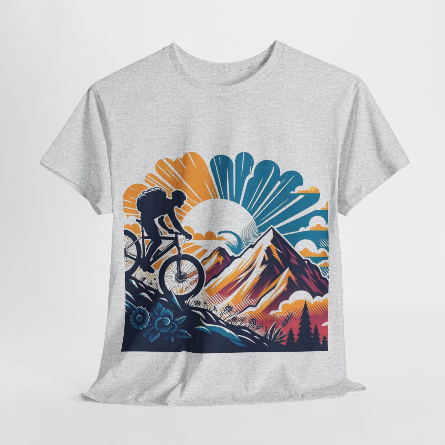 Unisex Heavy Cotton Tee, para amantes del ciclismo, amantes de bicicletas, ropa de ciclismo, camisetas de ciclismo de montaña, ropa de ciclismo, amantes de la bicicleta