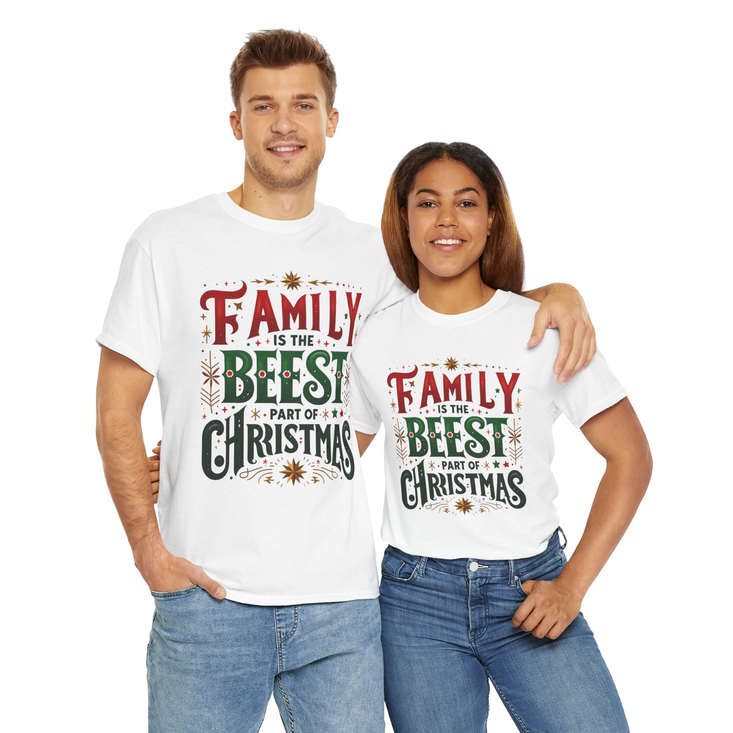 T-shirt for the family at Christmas with a message alluding to family unity