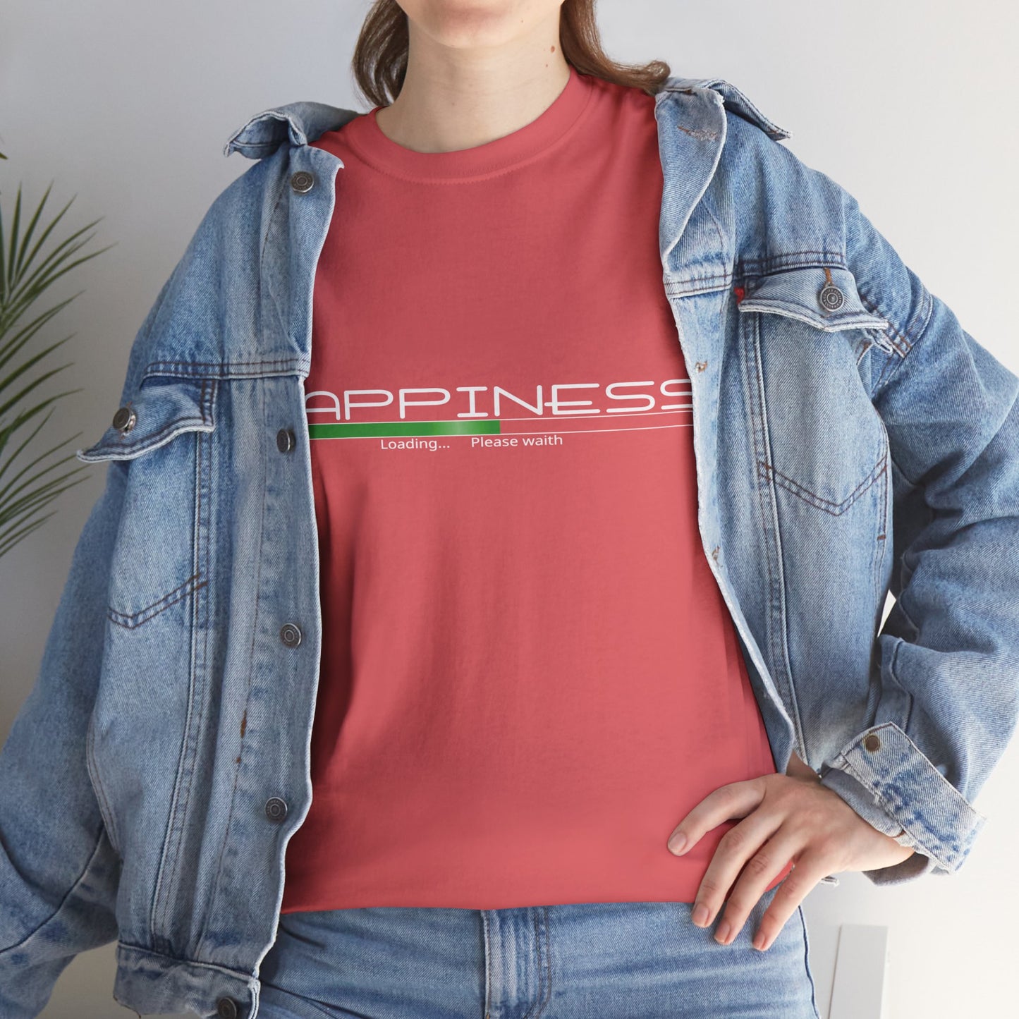 "HAPPINESS" - Unisex Heavy Cotton Tee, Sporty, Casual, Gift, For Him or Her.