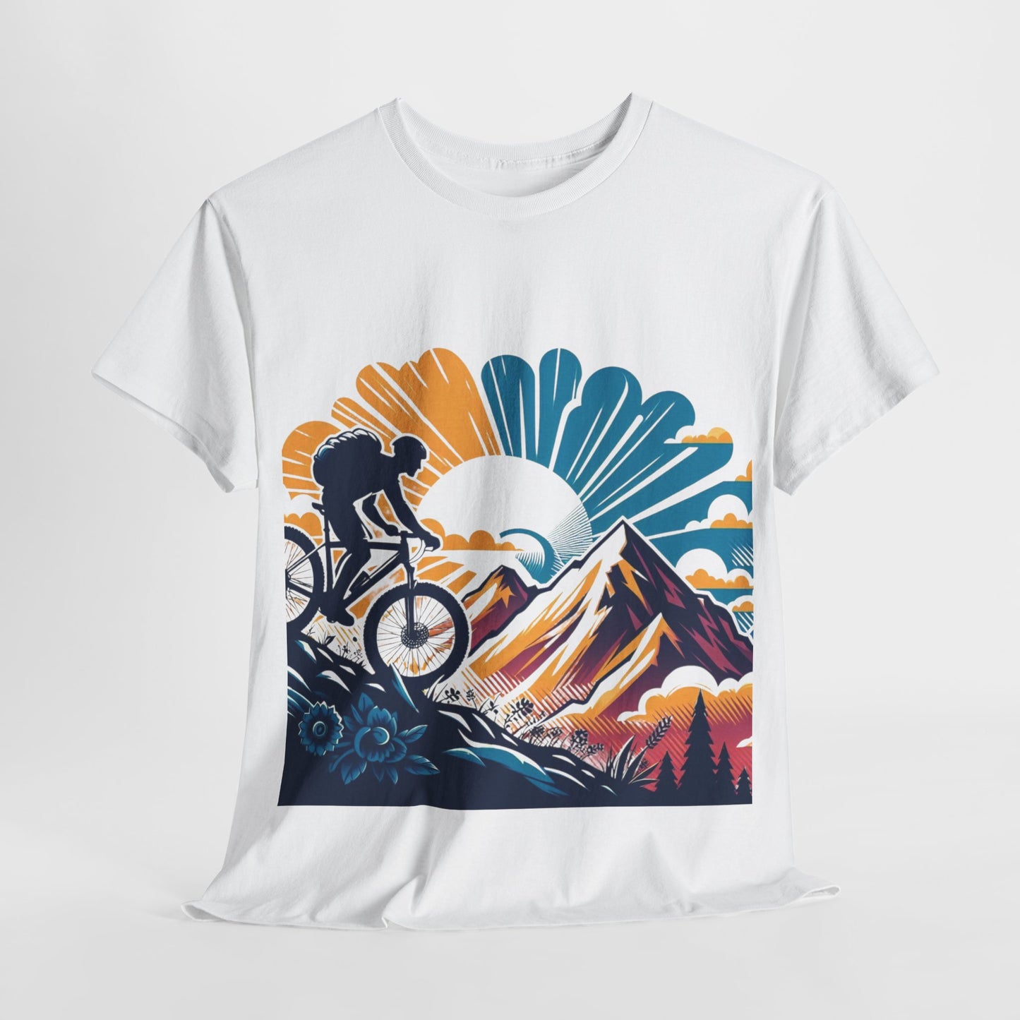 Unisex Heavy Cotton Tee, para amantes del ciclismo, amantes de bicicletas, ropa de ciclismo, camisetas de ciclismo de montaña, ropa de ciclismo, amantes de la bicicleta