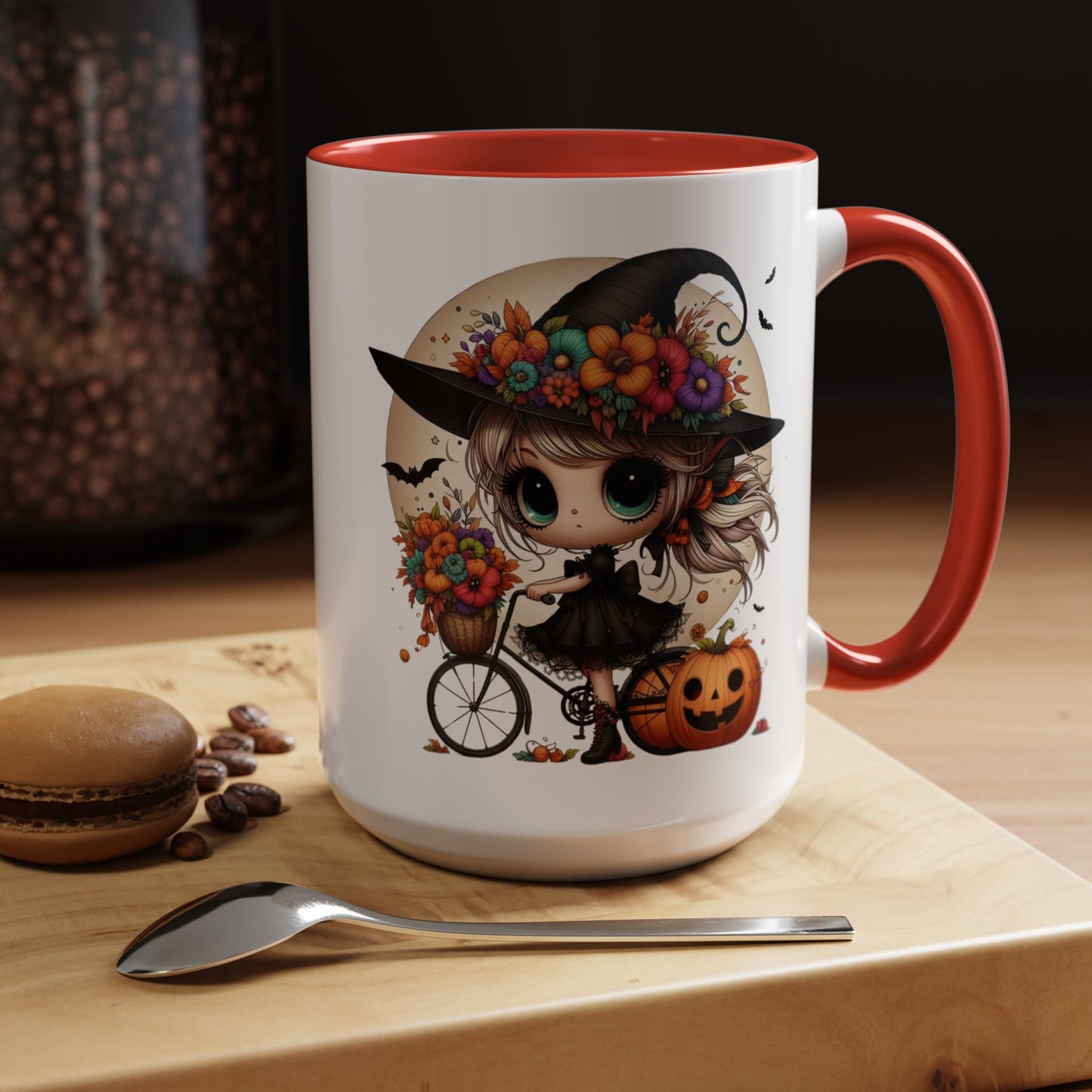 Mug Halloween Decorated with Positive Message