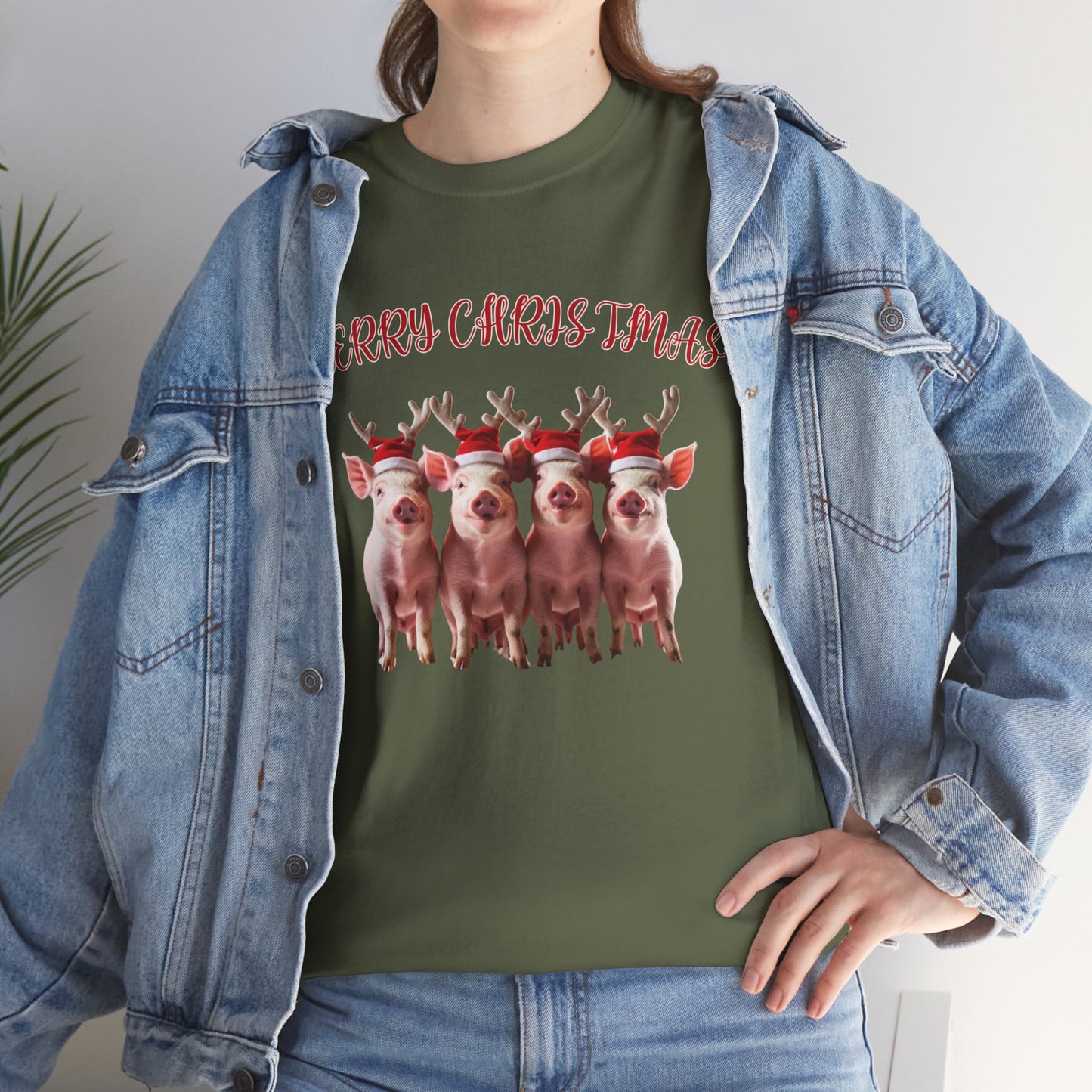 Unisex Heavy Cotton Tee - Cerdo Navidad