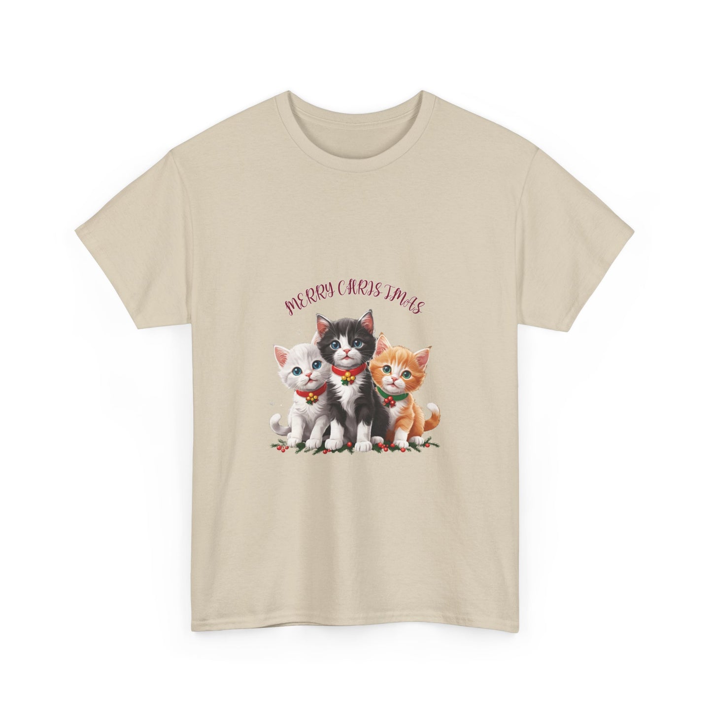 Unisex Heavy Cotton Tee - GATO NAVIDAD