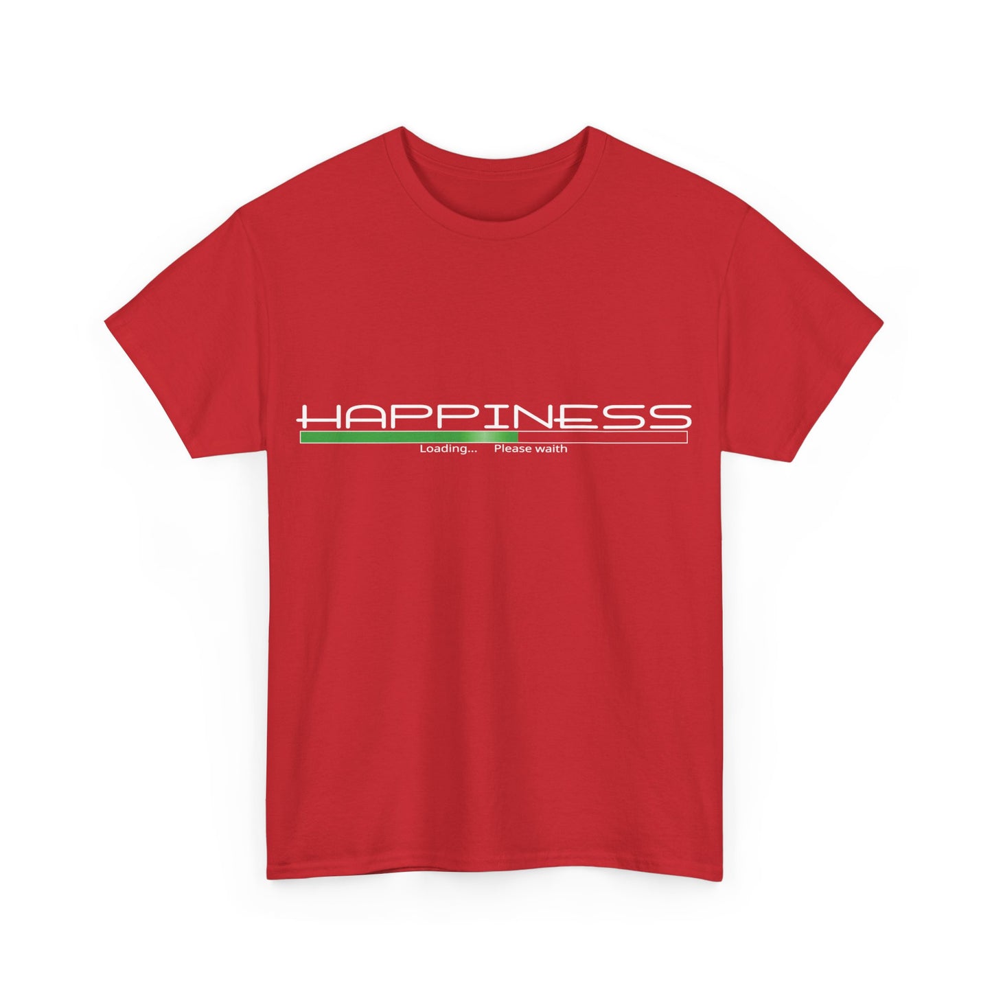 "HAPPINESS" - Unisex Heavy Cotton Tee, Sporty, Casual, Gift, For Him or Her.