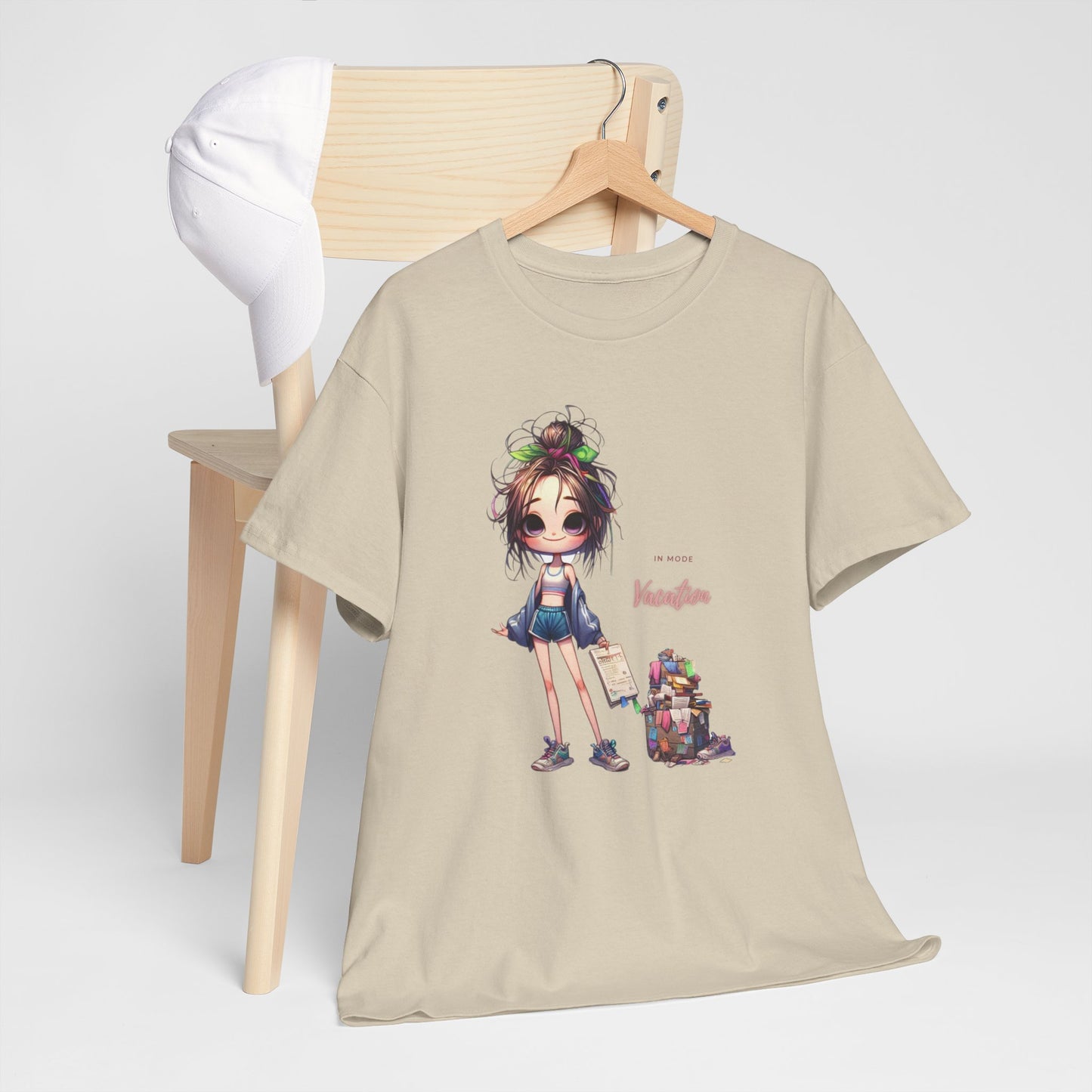 "En modo vacaciones" - Unisex Heavy Cotton Tee, Sporty, Casual, Gift, For Her, Camiseta de Vacaciones,