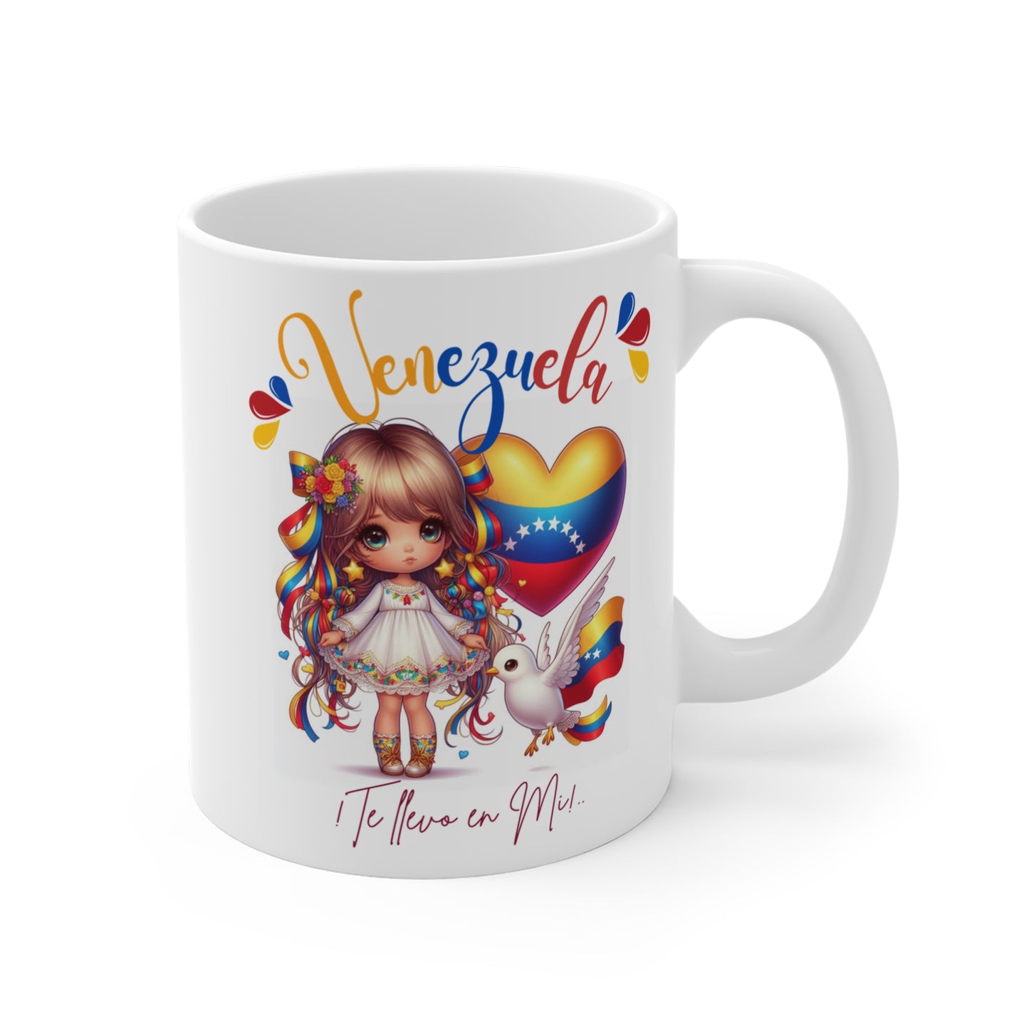 Ceramic Mugs (11oz\15oz\20oz), Ceramic Mugs (11oz\15oz\20oz), para las personas amantes de Venezuela o para los venezolanos migrantes de su pais, con banderas de Venezuela