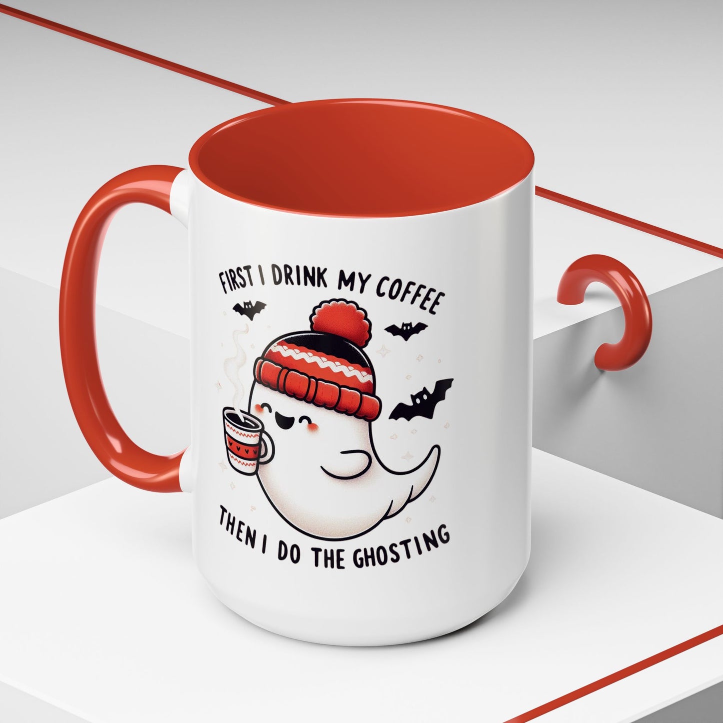 Halloween Ghost Cat Coffee Mug