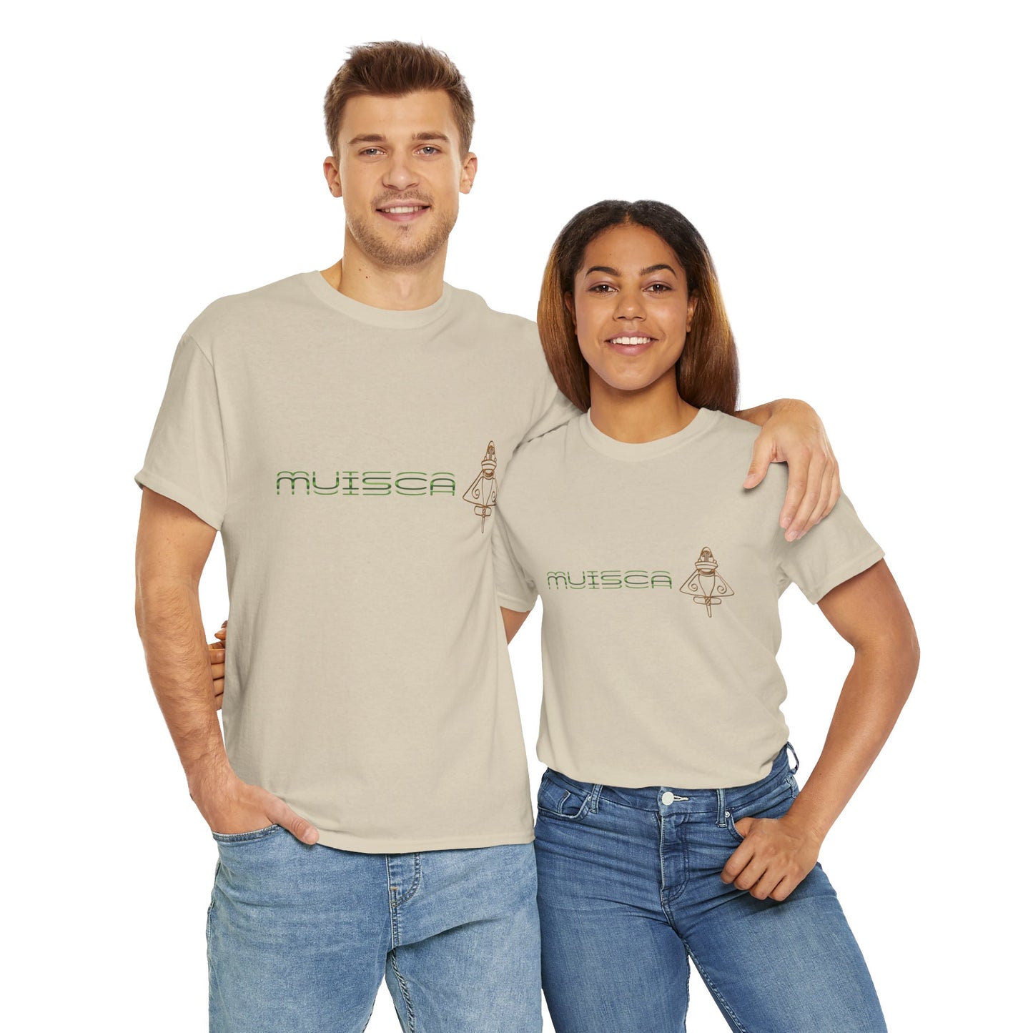 "CULTURA MUISCA" - Unisex Heavy Cotton Tee, Sporty, Casual, Gift, For Him or Her.