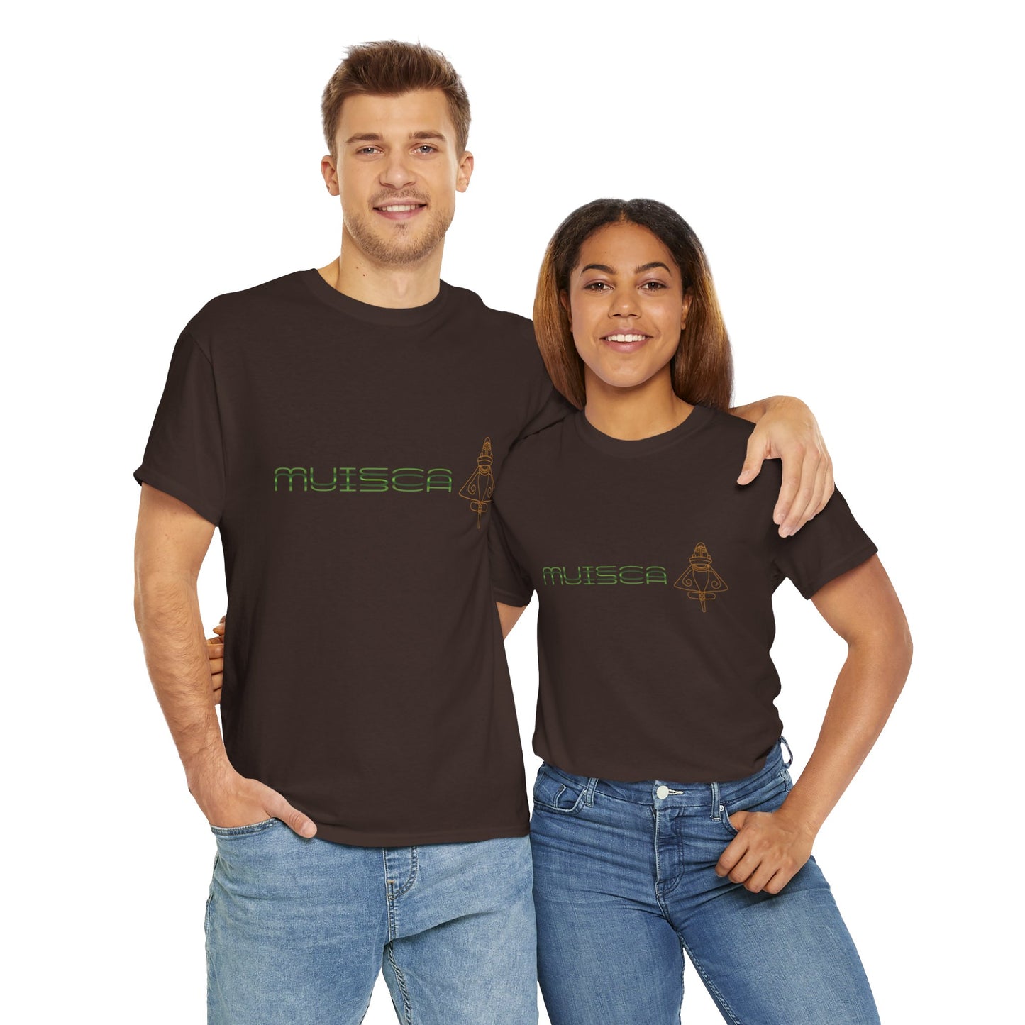 "CULTURA MUISCA" - Unisex Heavy Cotton Tee, Sporty, Casual, Gift, For Him or Her.