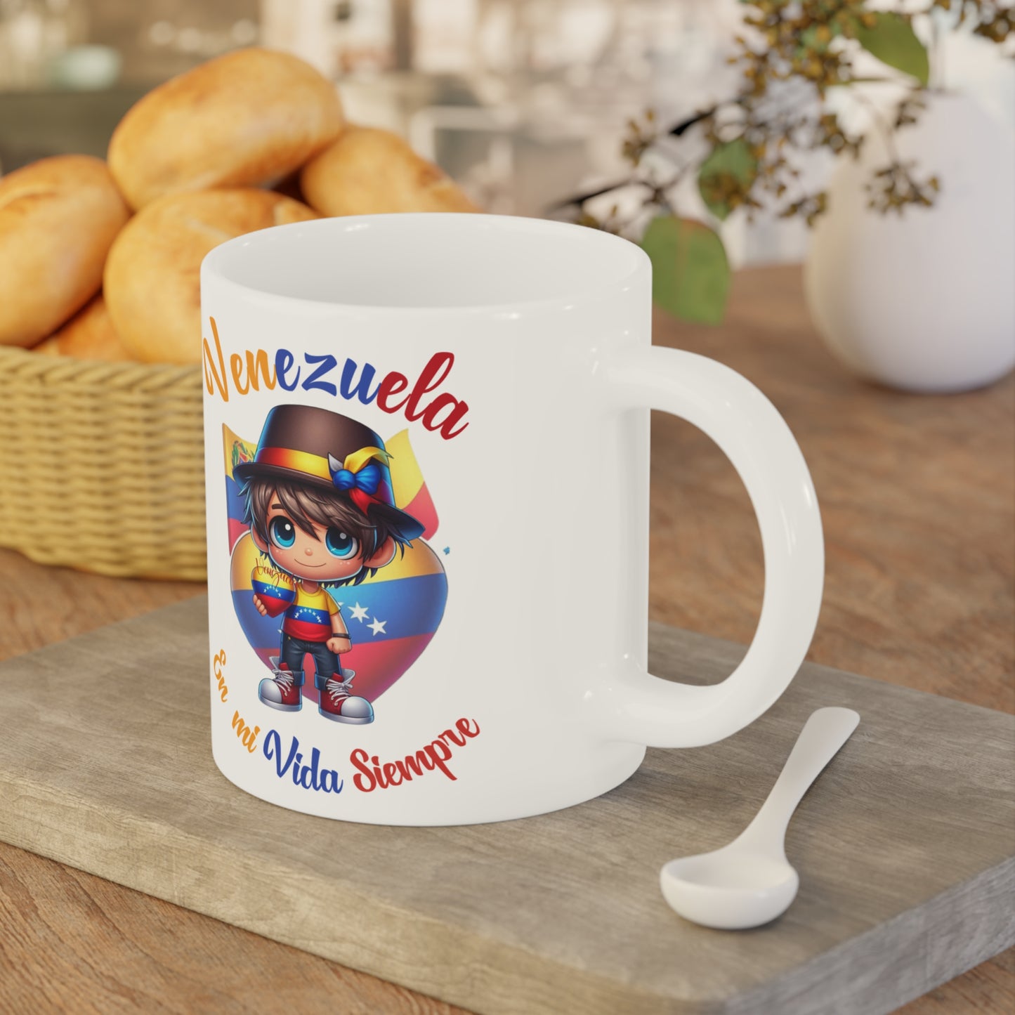 Ceramic Mugs (11oz\15oz\20oz), Ceramic Mugs (11oz\15oz\20oz), para las personas amantes de Venezuela o para los venezolanos migrantes de su pais, con banderas de Venezuela