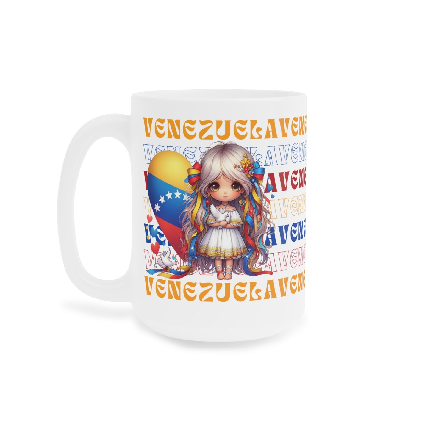 Ceramic Mugs (11oz\15oz\20oz), Ceramic Mugs (11oz\15oz\20oz), para las personas amantes de Venezuela o para los venezolanos migrantes de su pais, con banderas de Venezuela