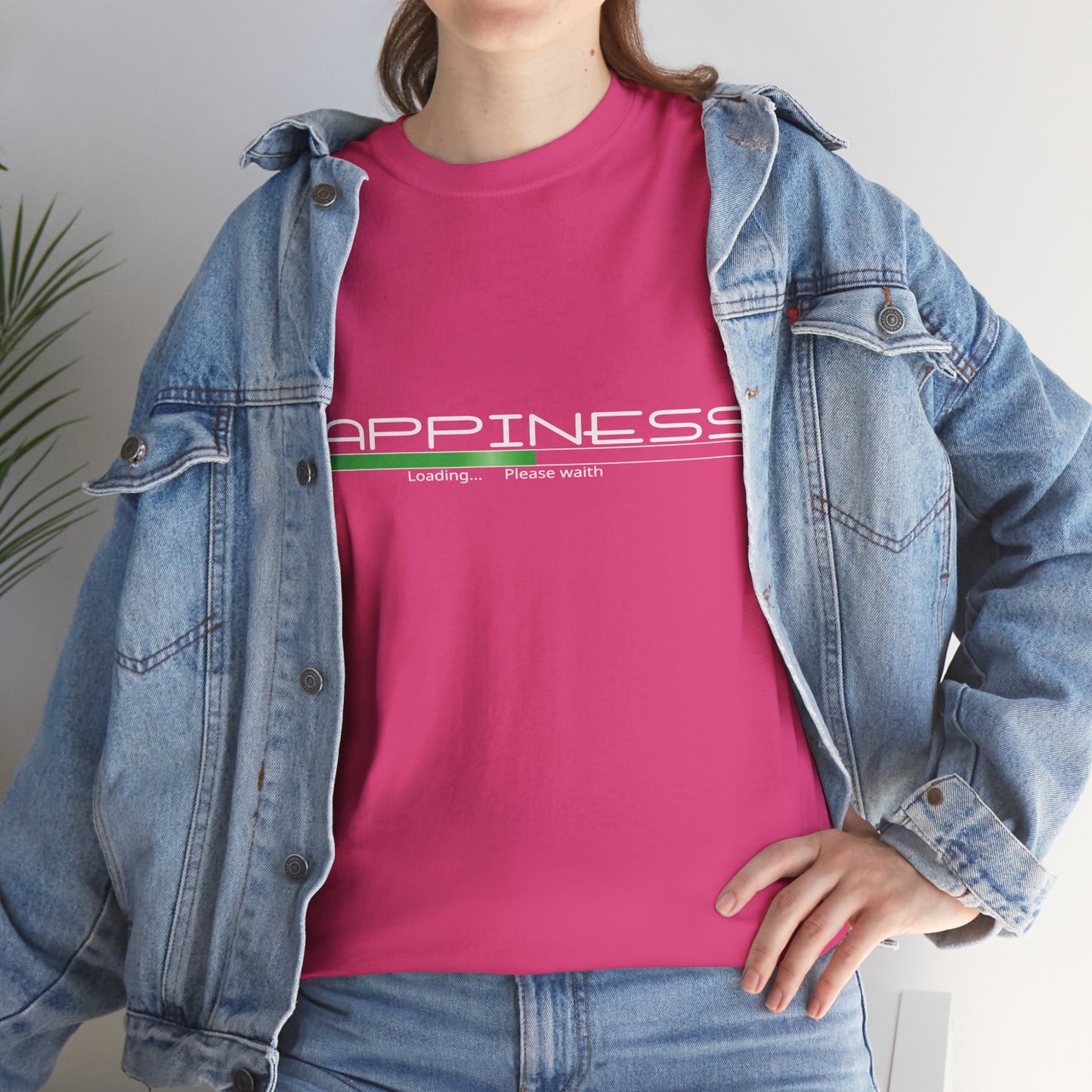 "HAPPINESS" - Unisex Heavy Cotton Tee, Sporty, Casual, Gift, For Him or Her.