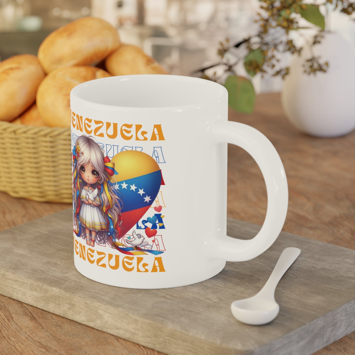 Ceramic Mugs (11oz\15oz\20oz), Ceramic Mugs (11oz\15oz\20oz), para las personas amantes de Venezuela o para los venezolanos migrantes de su pais, con banderas de Venezuela