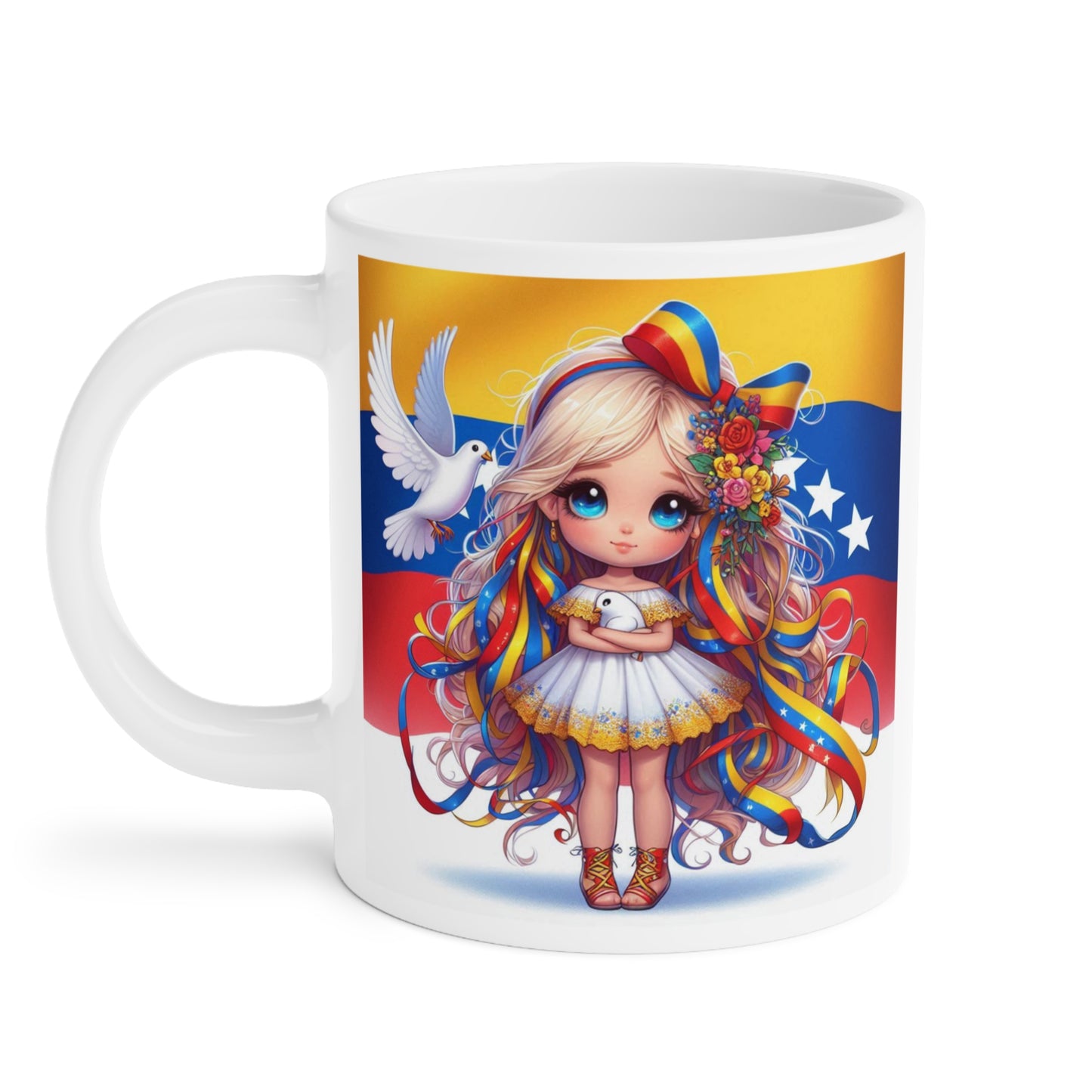 Ceramic Mugs (11oz\15oz\20oz), Ceramic Mugs (11oz\15oz\20oz), para las personas amantes de Venezuela o para los venezolanos migrantes de su pais, con banderas de Venezuela