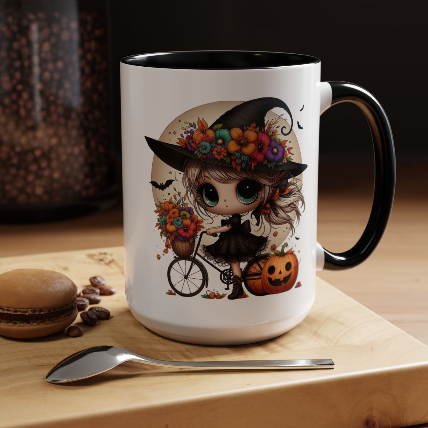 Mug Halloween Decorated with Positive Message