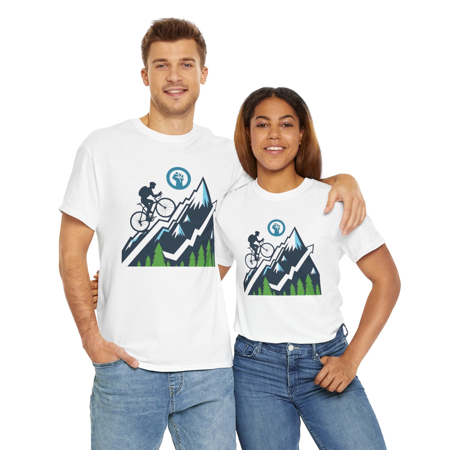 Unisex Heavy Cotton Tee, para amantes del ciclismo, amantes de bicicletas, ropa de ciclismo, camisetas de ciclismo de montaña, ropa de ciclismo, amantes de la bicicleta