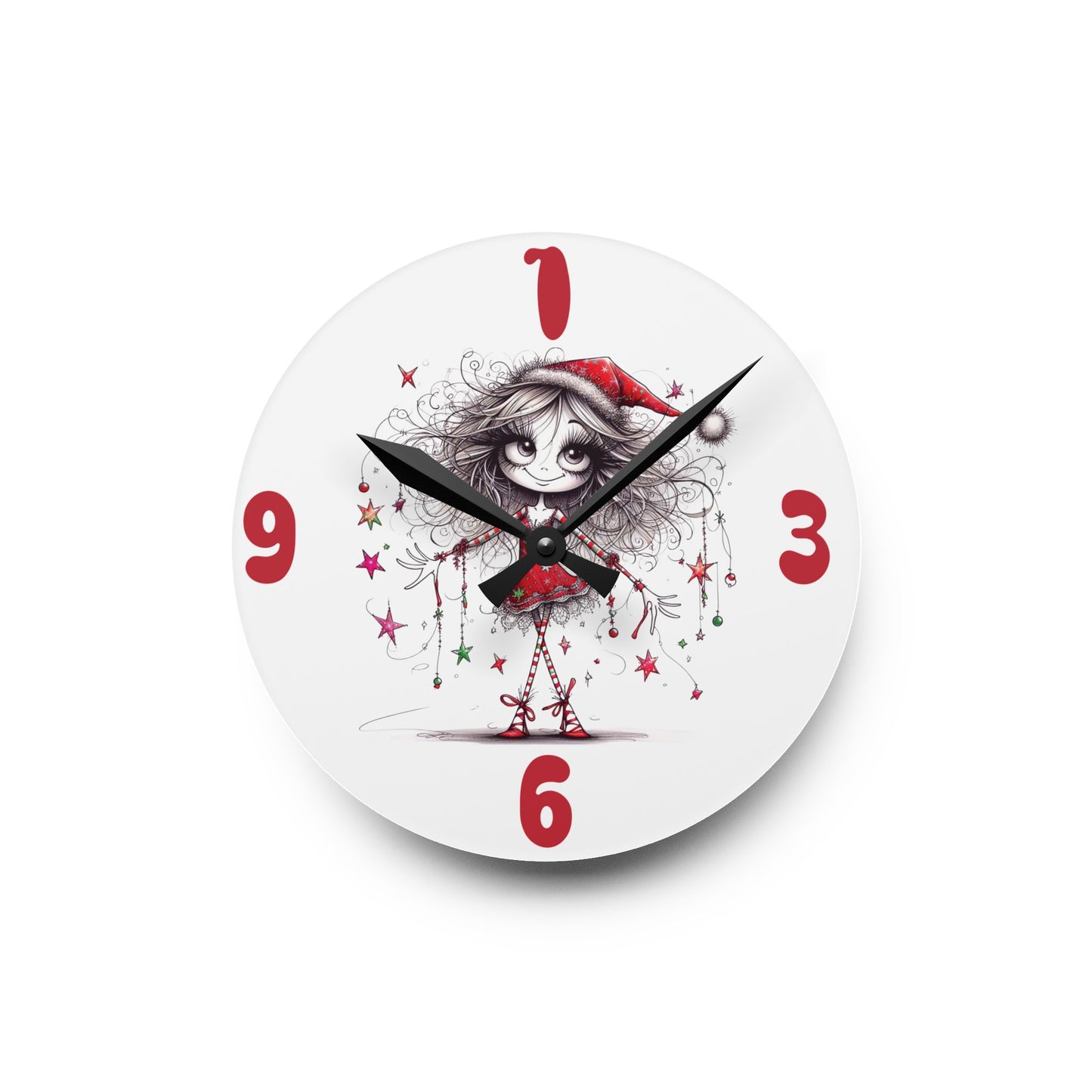 Reloj Navidad" - Acrylic Wall Clock, Christmas Decor, Gift, Home Decoration