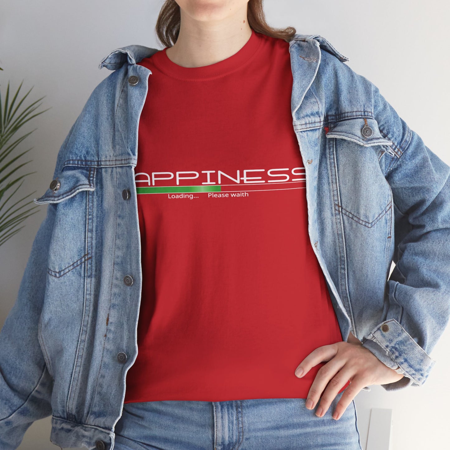 "HAPPINESS" - Unisex Heavy Cotton Tee, Sporty, Casual, Gift, For Him or Her.